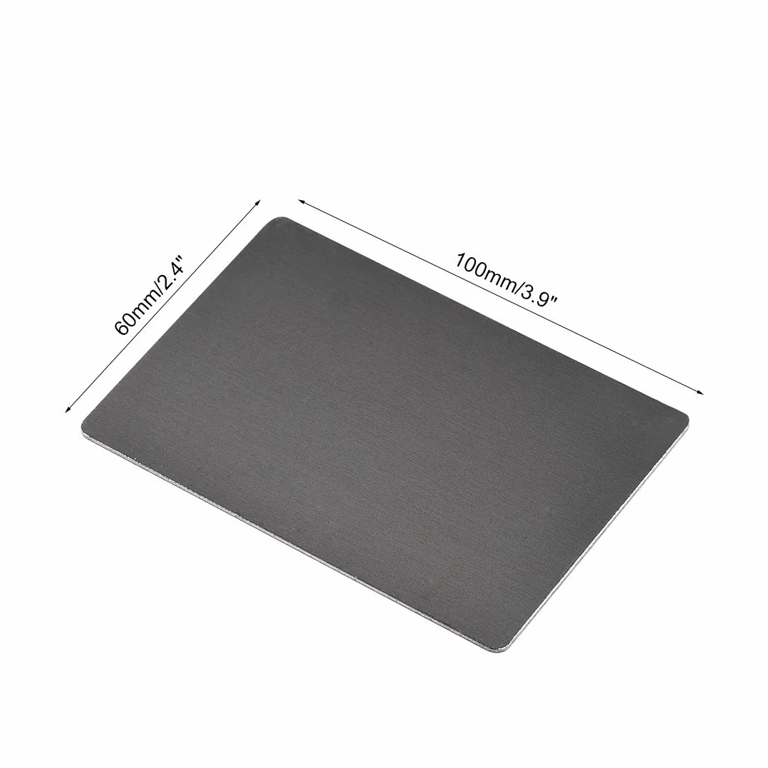 sourcing map 10 sztuk wizytówek anodowanych aluminiowa płyta 100 x 60 x 1 mm metal do samodzielnego druku laserowego grawerunek czarny