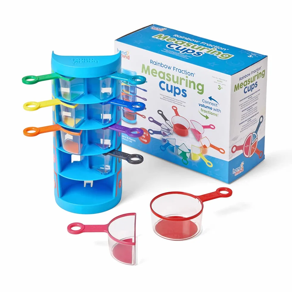Learning Resources hand2mind Rainbow Fraction Kubki 9-Kawałek Zestaw