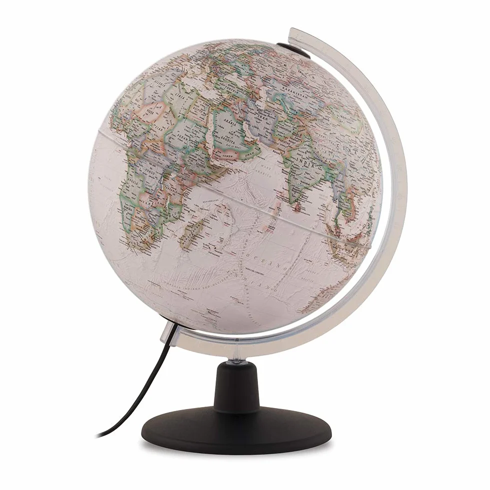 Globus NATGEO Executive Tecnodidattica 30 cm Oficjalna kartografia fizyczno-polityczna National Geographic Stary styl Jasny Obrotowy Polski