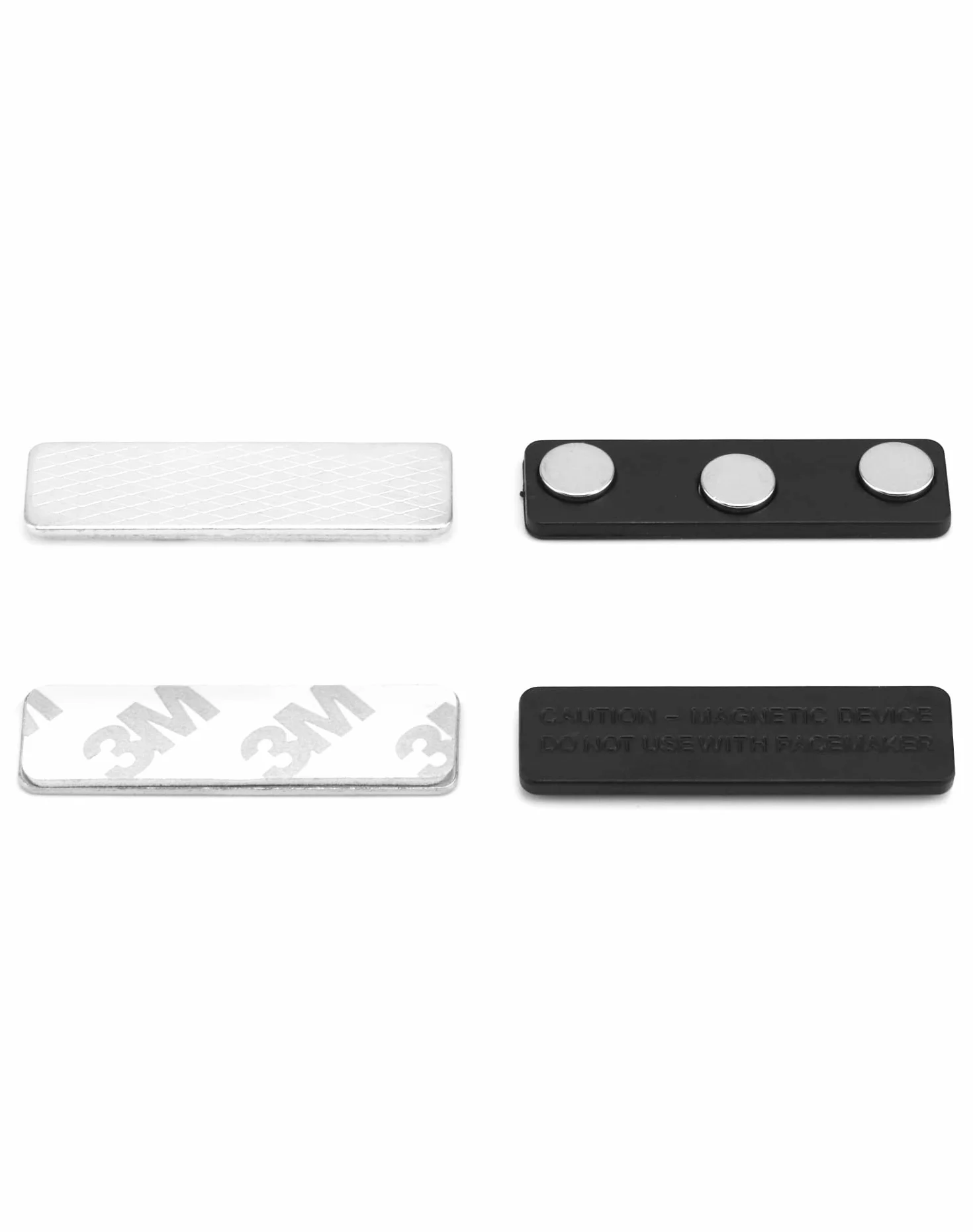 QWORK 12-częściowy magnetyczny uchwyt na identyfikator 45 x 13 mm czarny