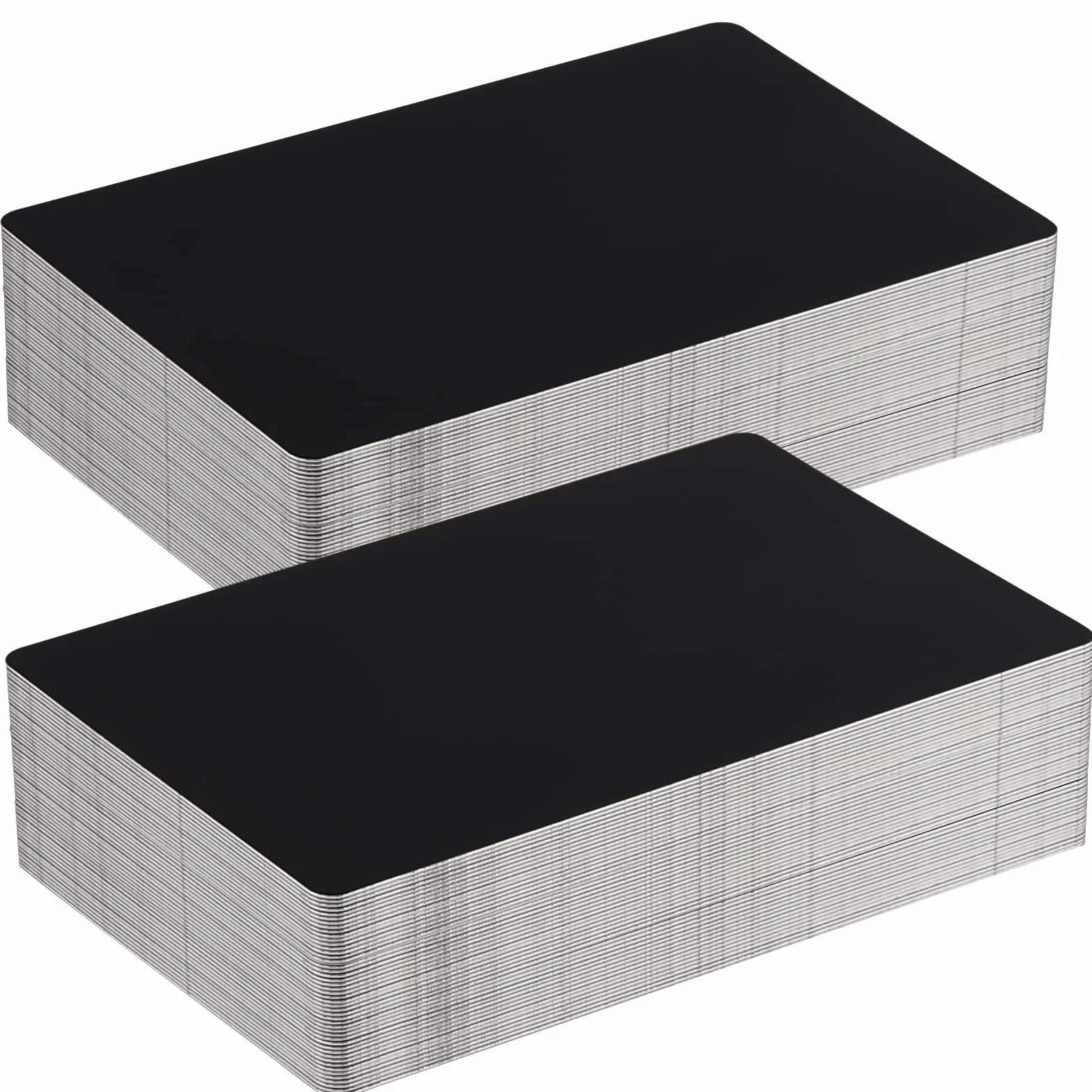 Metalowe wizytówki czarne 86x54x0,21 mm aluminiowe puste grawerowane laserowo