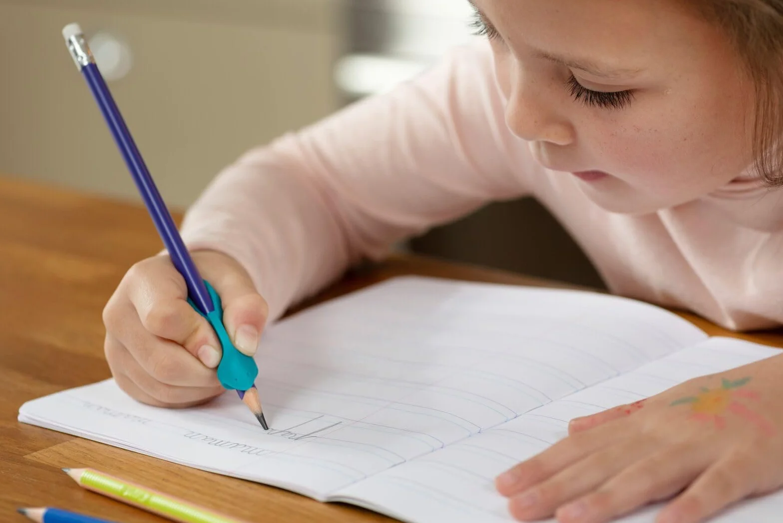Maped prowadnica palców narzędzie do nauki pisania 10 wyjmowanych prowadnic niebieski