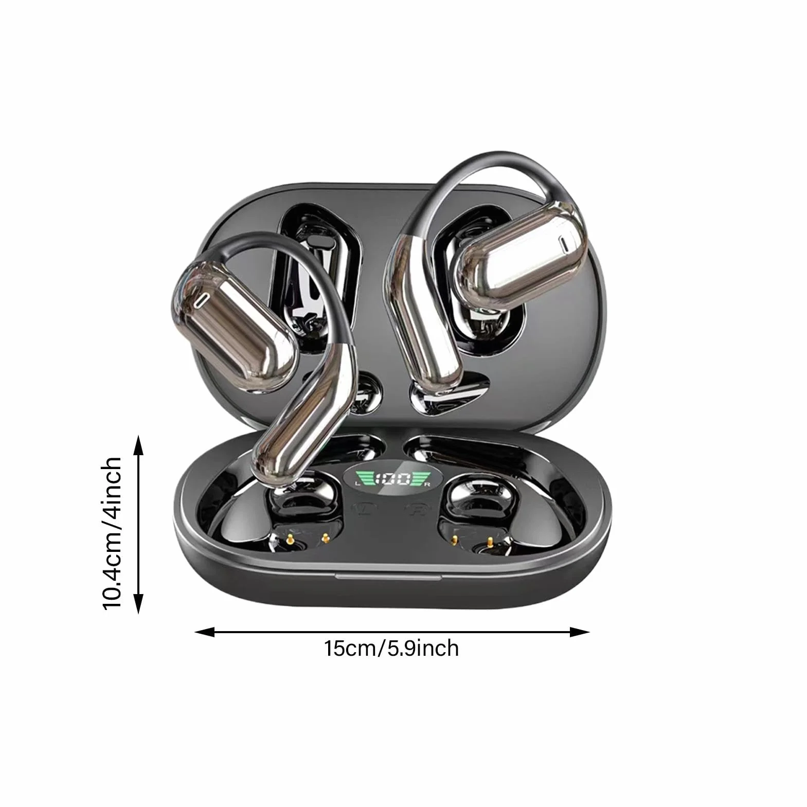 Ai Translator Earbuds, Type-C Charging Device, 144 Languages Headphone, Real Time Long Battery Life Connects with App for Everyday, 5.91x4.09x1.18 Inches