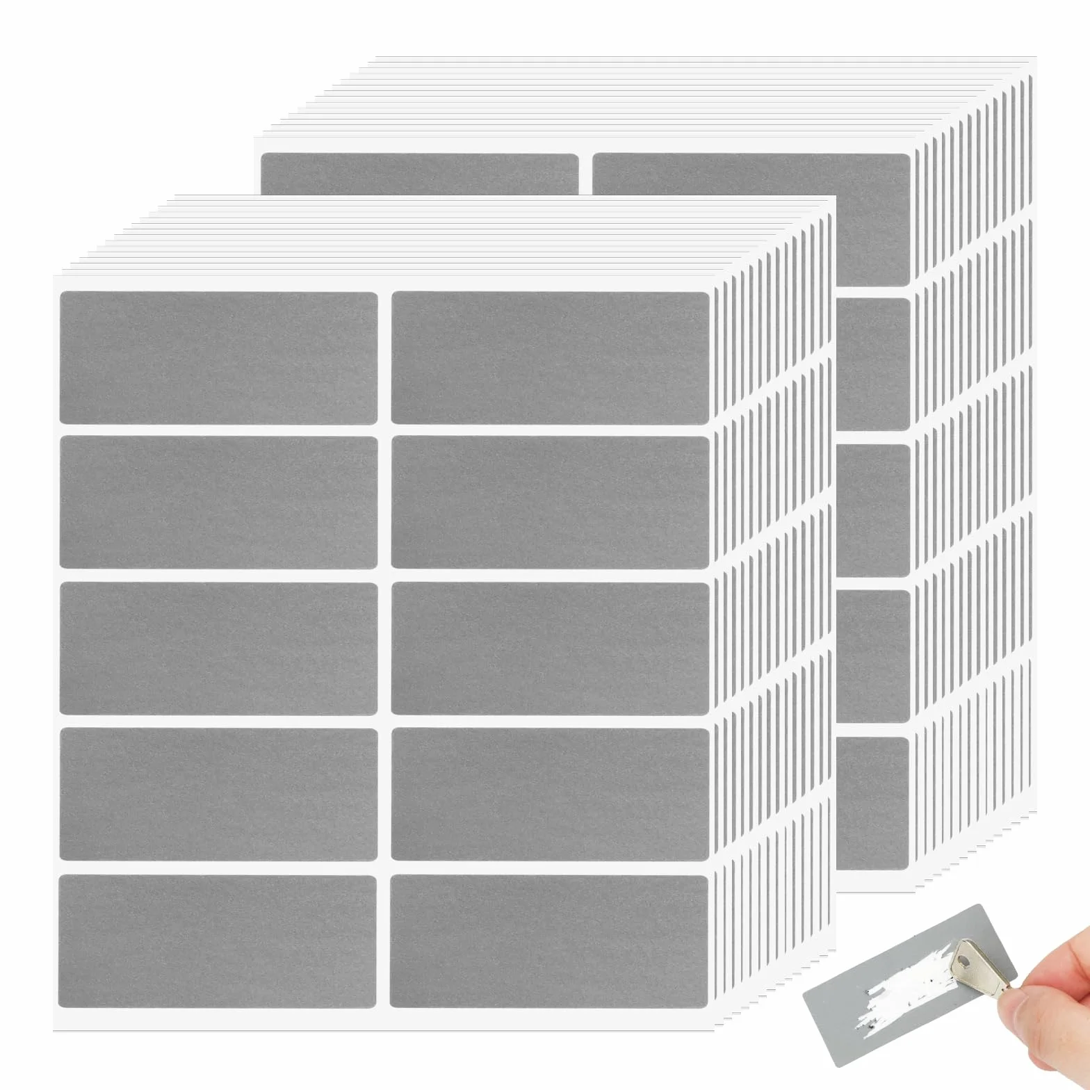 Naklejki do zdrapywania 300 sztuk 60x25 mm na bony prezenty Boże Narodzenie