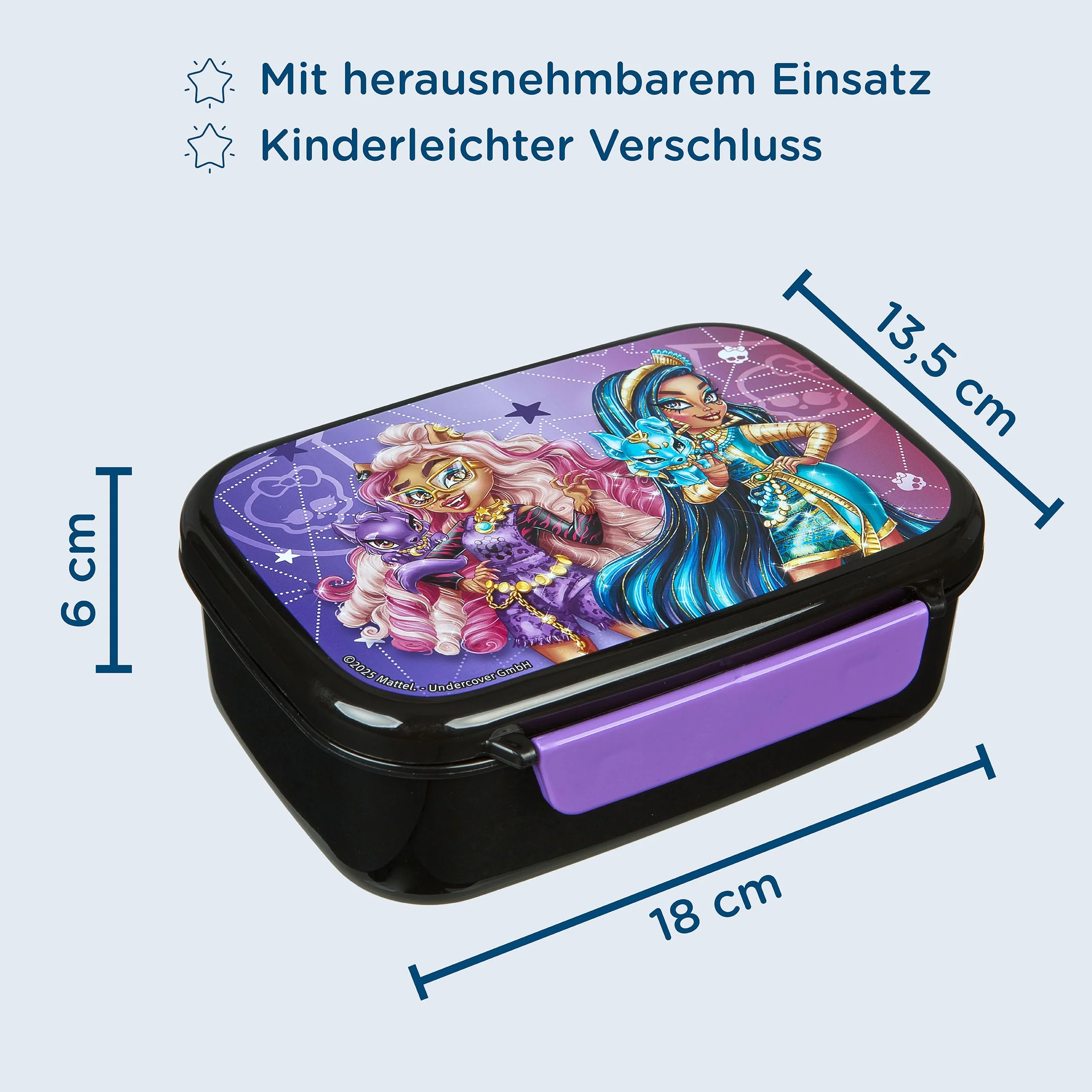 Scooli Monster High zestaw naczyń dla dzieci pudełko śniadaniowe butelka na napoje 4 lata tworzywo sztuczne bez BPA