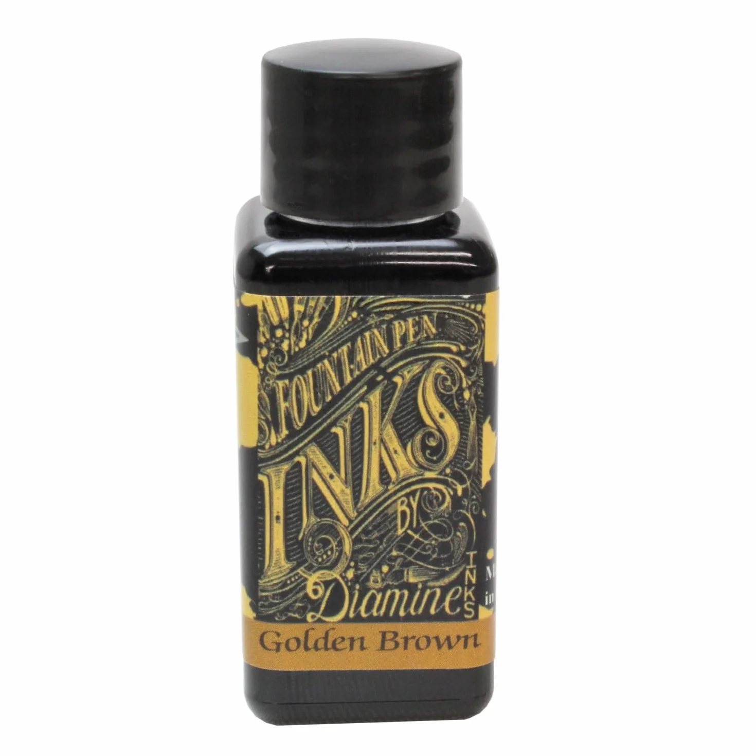 Diamine 30 ml złoty brąz wieczne pióro butelka z atramentem