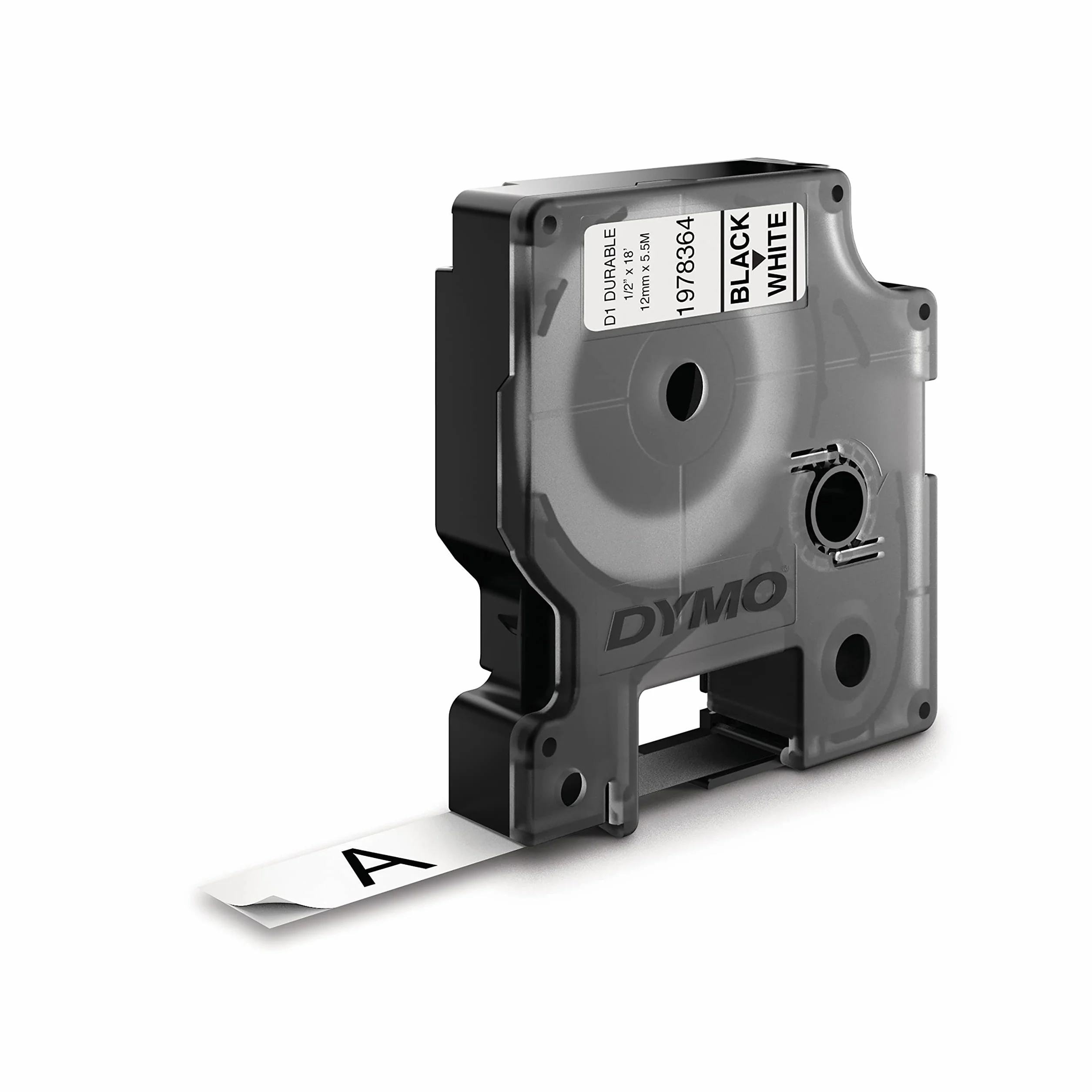 Etykiety DYMO D1 Durable 12 mm x 5,5 m czarny nadruk na białej taśmie do LabelManager