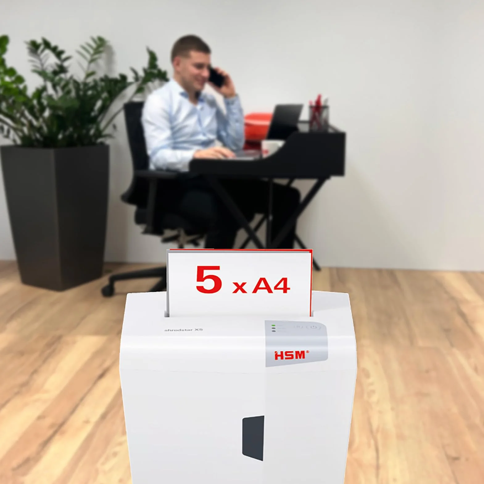 HSM Shredstar X5 niszczarka dokumentów P-4, 5 arkuszy, cięcie cząstek