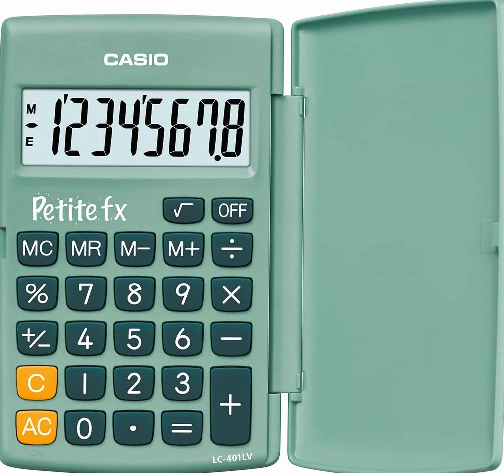 Casio LC-401LV-GN-BOITE kalkulator szkolny podstawowy zielony