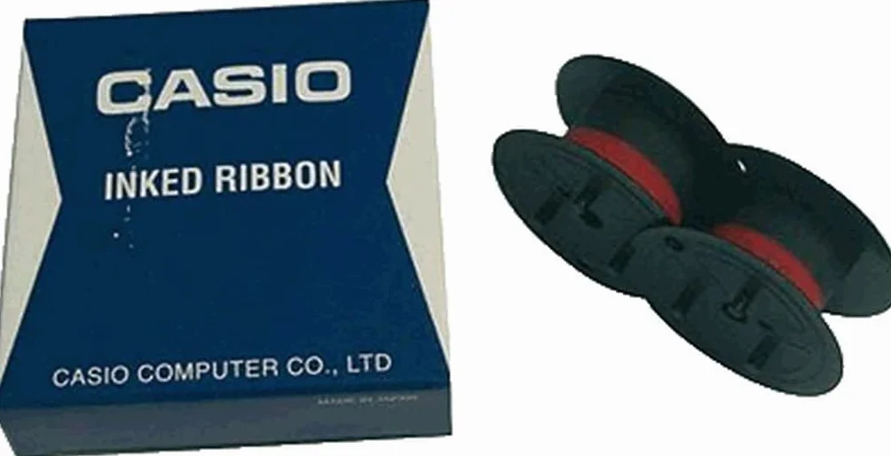 Casio RB-02 Nylonowa taśma barwiąca do kalkulatora DR-320 DR-420 FR-620 czarny/czerwony