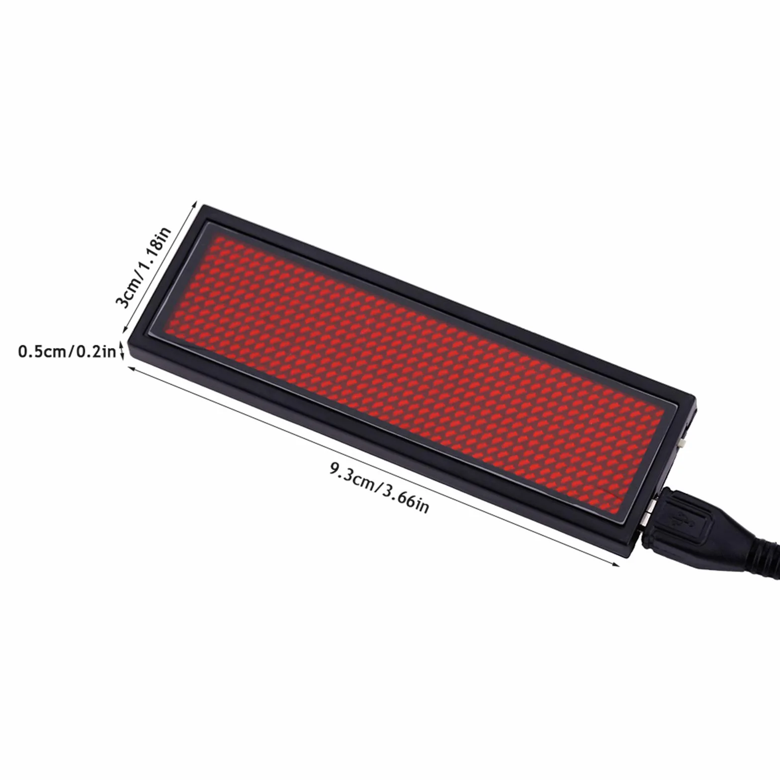 Tabliczka znamionowa LED 3,7 V CZERWONA tablica wyświetlacza LED Programowalna tabliczka znamionowa Wyświetlacz 240mA Zasilanie USB