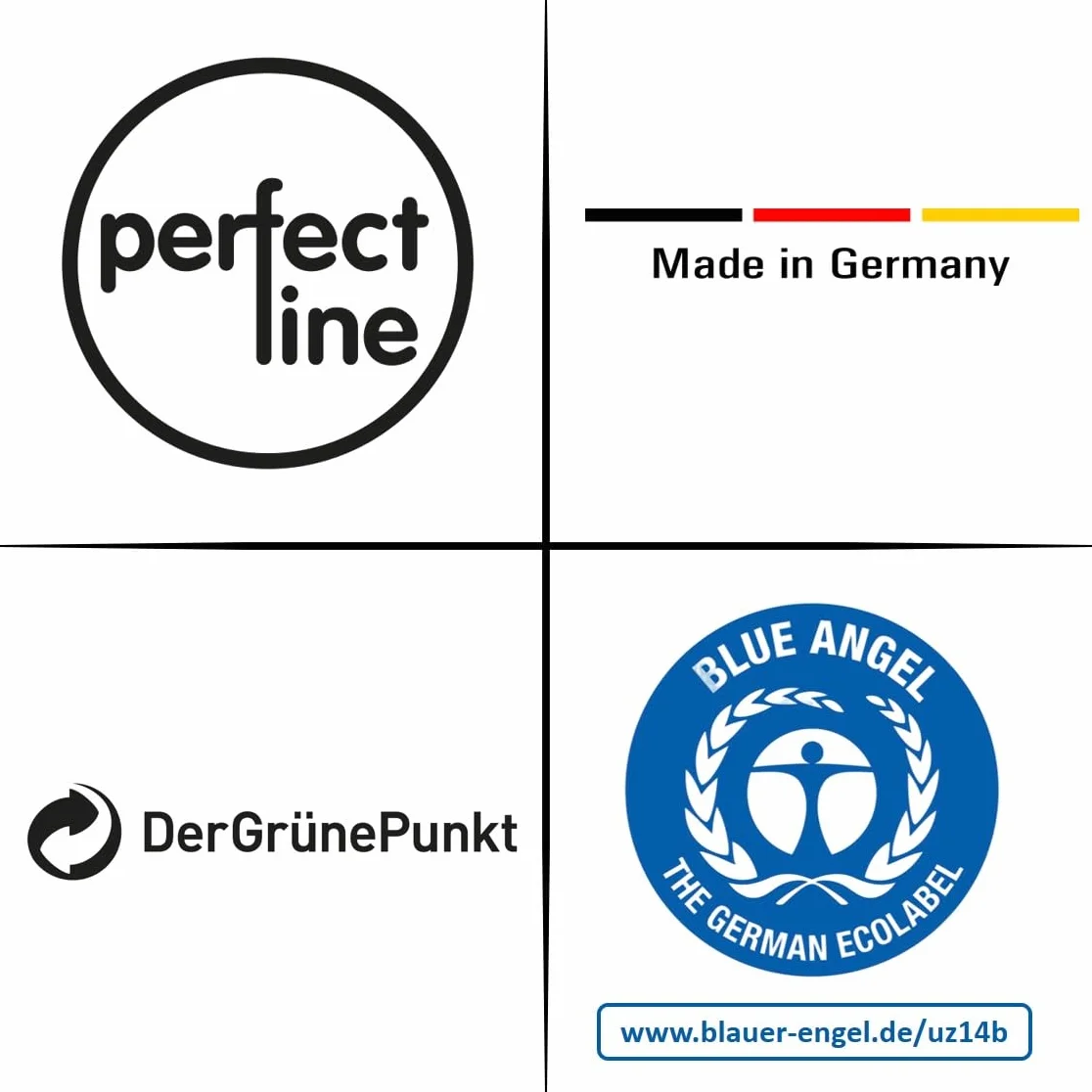 perfect line • Segregator A-Z DIN-A4, 20-częściowy, zestaw 2 sztuk, karton, Wyprodukowano w Niemczech, posiada certyfikat Blue Angel