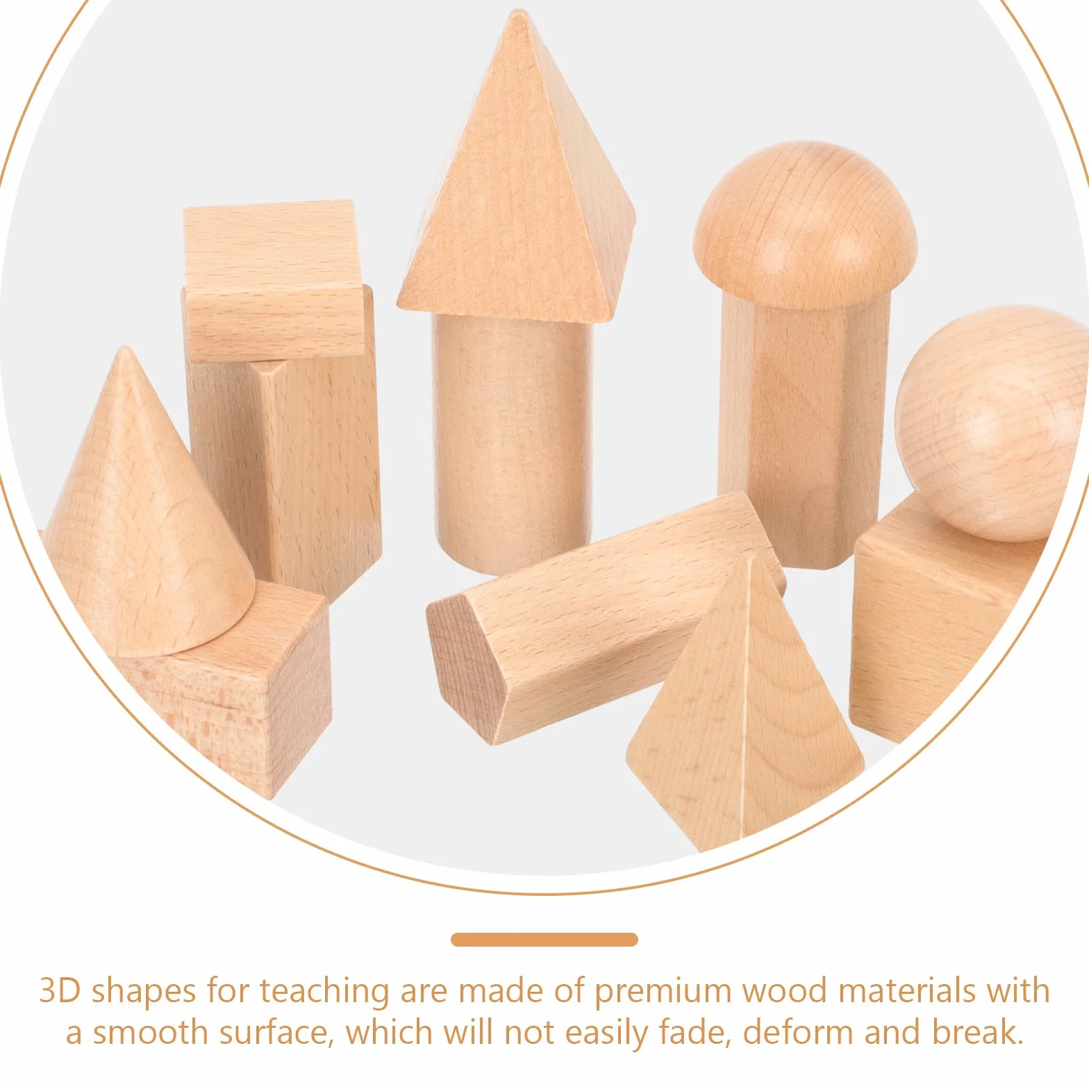 UPKOCH 12 sztuk geometrycznych narzędzi do produkcji geometrycznych stałych kształtów manipulacje w wieku przedszkolnym elementarne kształty 3D do nauczania geometryczne ciała stałe kostki drewno