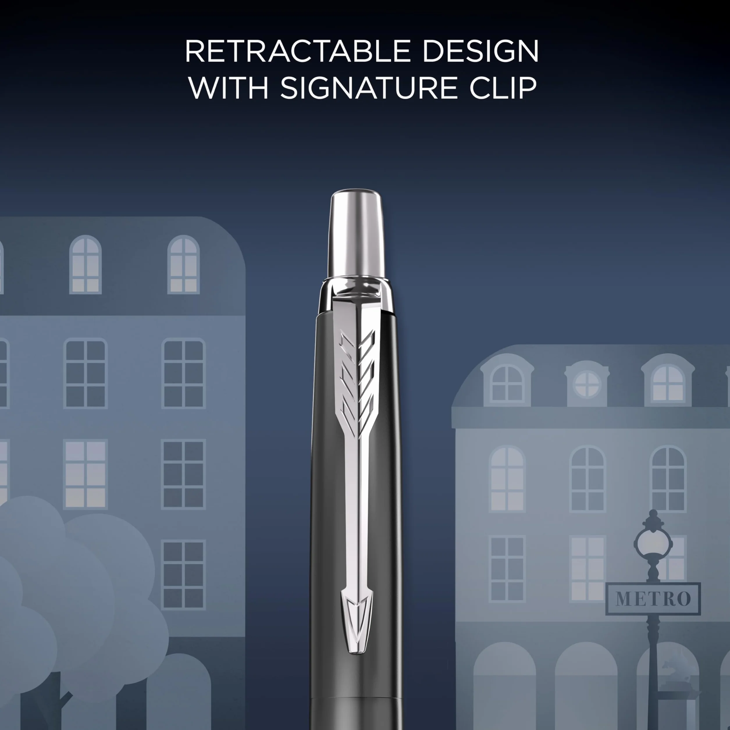 Parker Jotter Długopis Paris Grey Edycja Specjalna Medium Niebieski Tusz Opakowanie Prezentowe