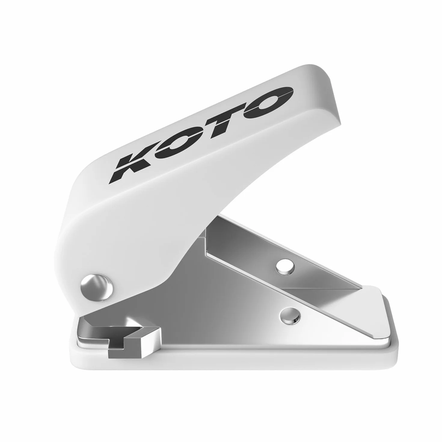 KOTO - Flight Lock Punch Machine, biały dziurkacz lotkowy, pasujące otwory w Twoich piórach