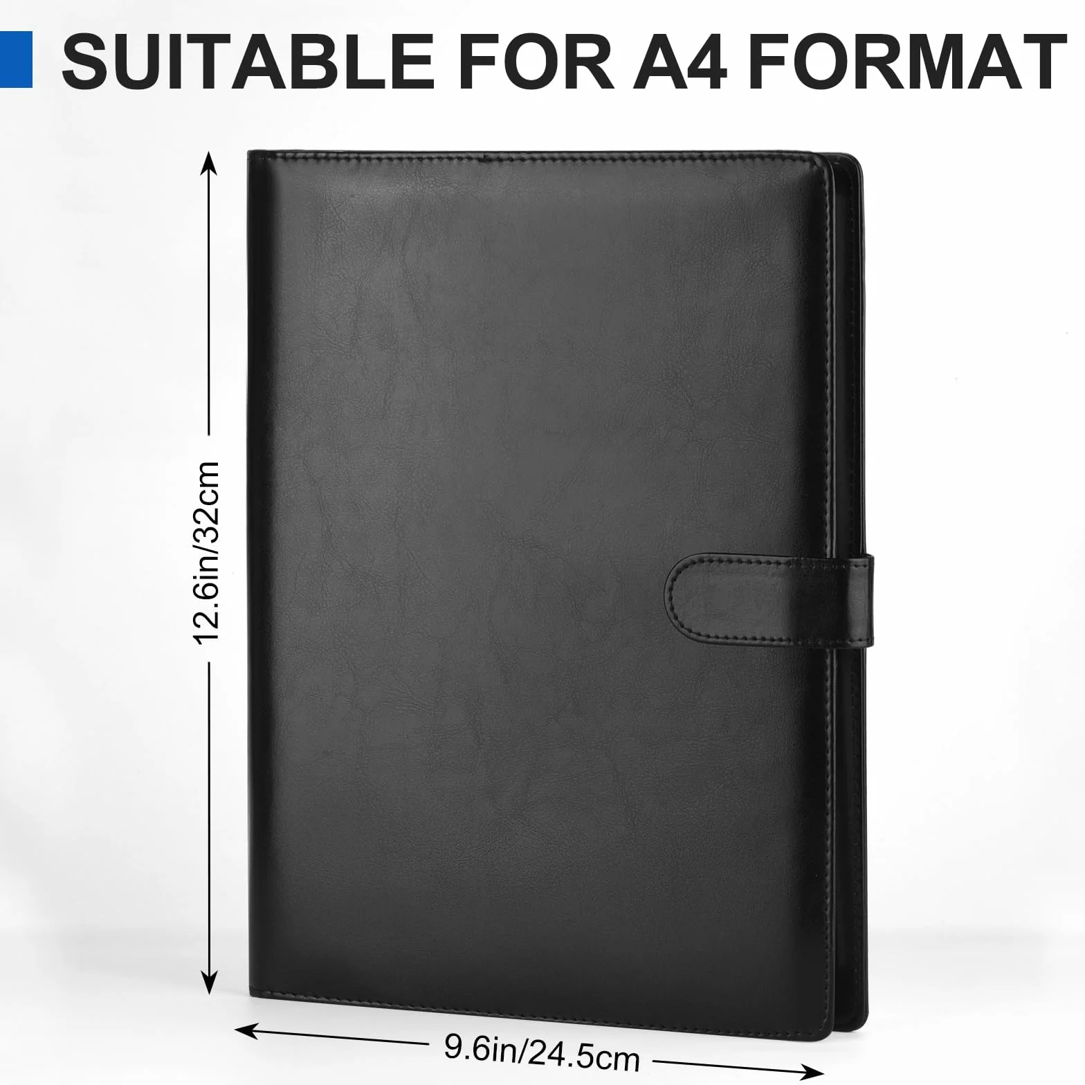 Teczka na dokumenty A4, teczka na dokumenty A4, teczka na dokumenty, teczka konferencyjna ze skóry PU, teczka na dokumenty, portfolio padfolio czarne