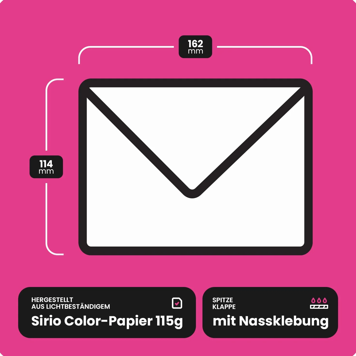 Sirio Color Netuno Koperty DIN C6 114x162 mm 115 g Beżowe Kremowe
