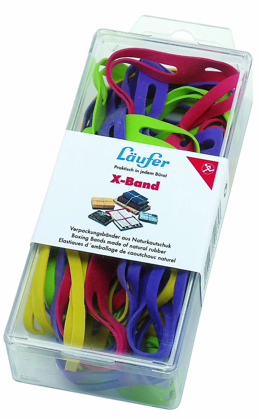 Läufer 59073 Rondella X-Band, elastyczne taśmy krzyżowe, gumki 130 x 11 mm, średnica 85 mm, puszka 30 g, kolorowa