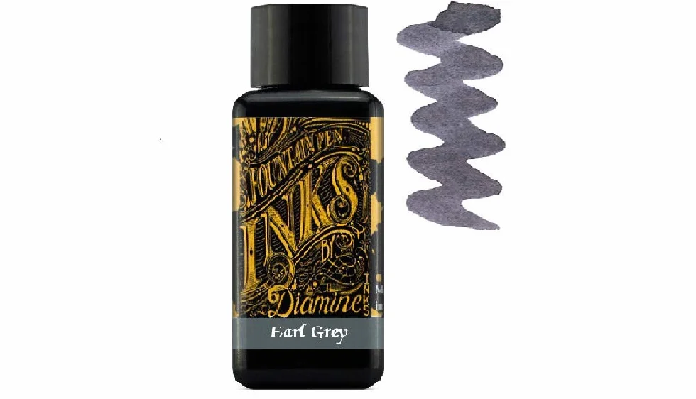 Diamine Atrament do piór wiecznych 30 ml Writer's Blood Earl Grey Aurora Borealis 3 butelki