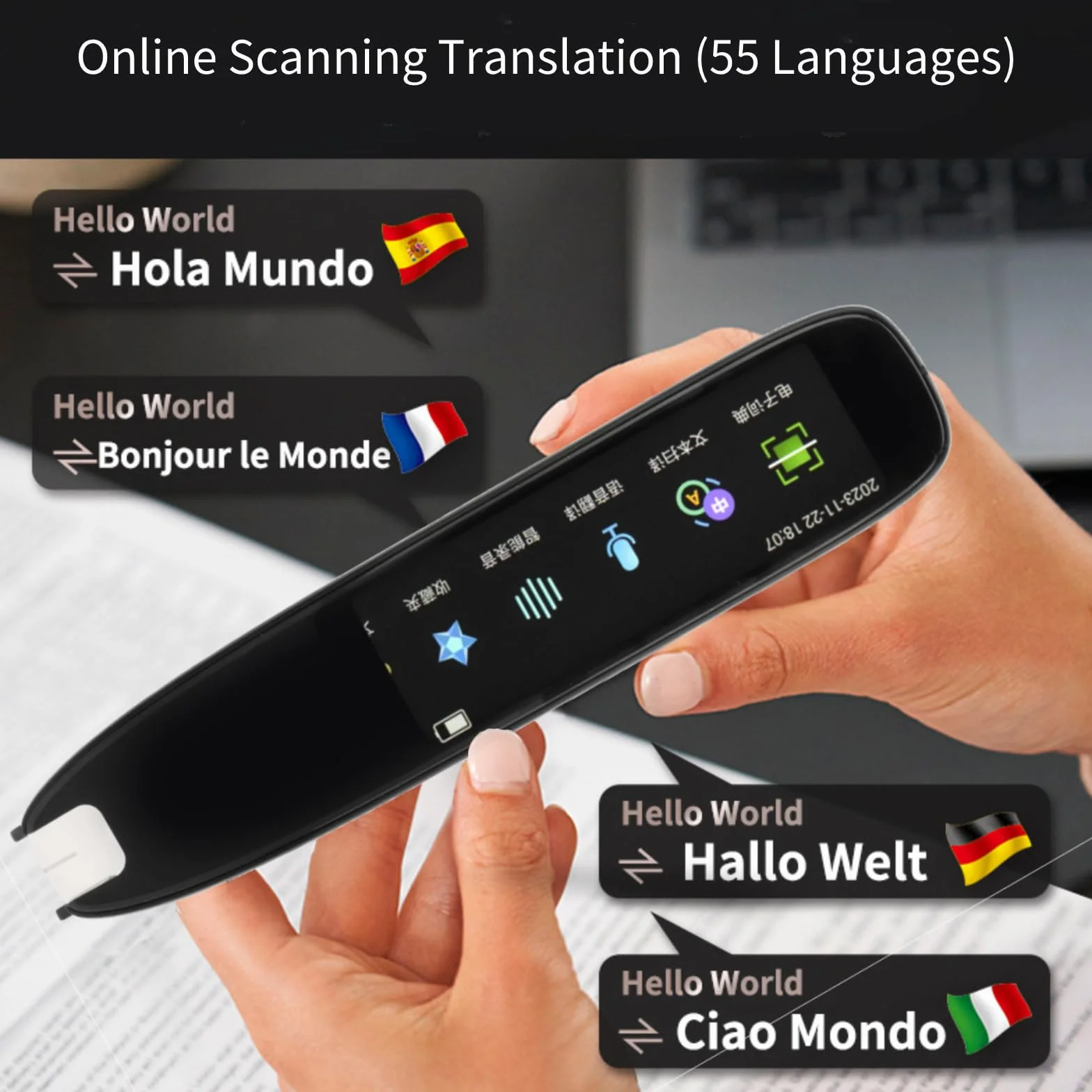 Smart Scan Słownikowe Pióro Tłumacz Czytnik OCR z Ekranem Dotykowym