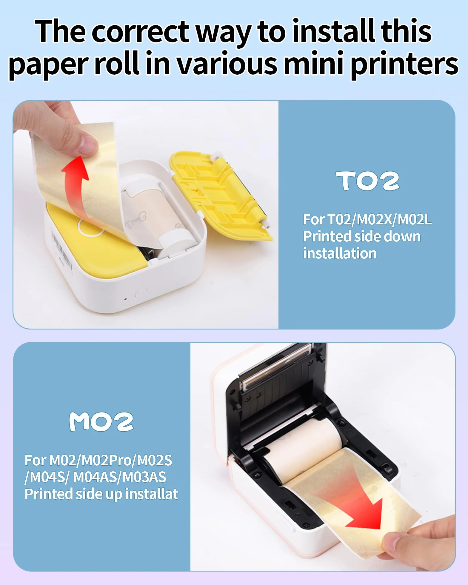Phomemo Papier termiczny do M02 M02PRO T02 M02S M02X M02L M03 M03AS M04S M04AS 53mm x 3,5m 3 rolki