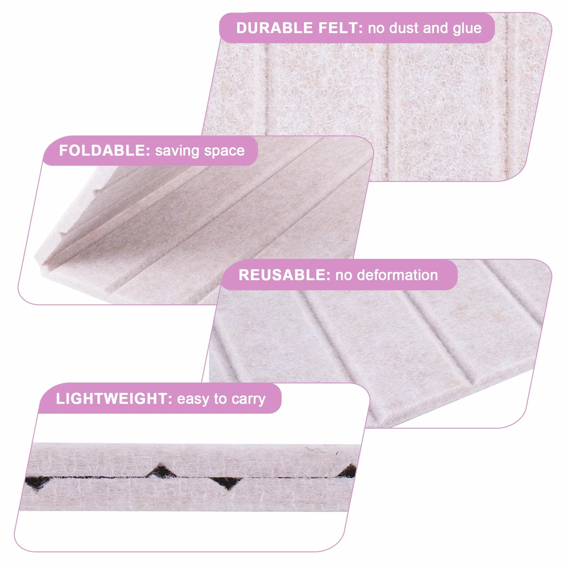 Tablica ogłoszeń korkowych 40 x 60 cm filcowa z taśmą samoprzylepną grubość 9 mm do biura