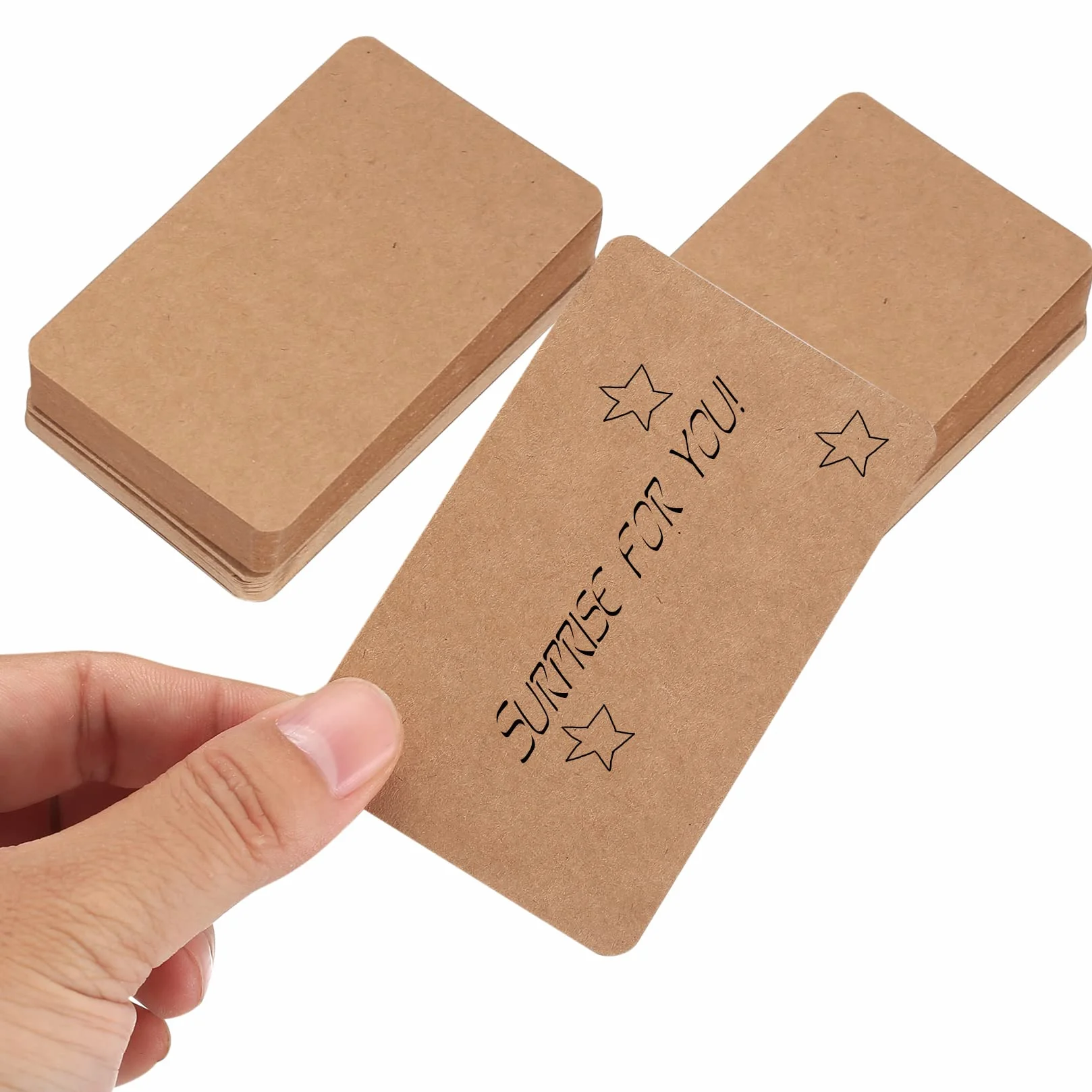 Puste karty do gry papier kraftowy 8,9 x 5,2 cm brązowe 150 sztuk