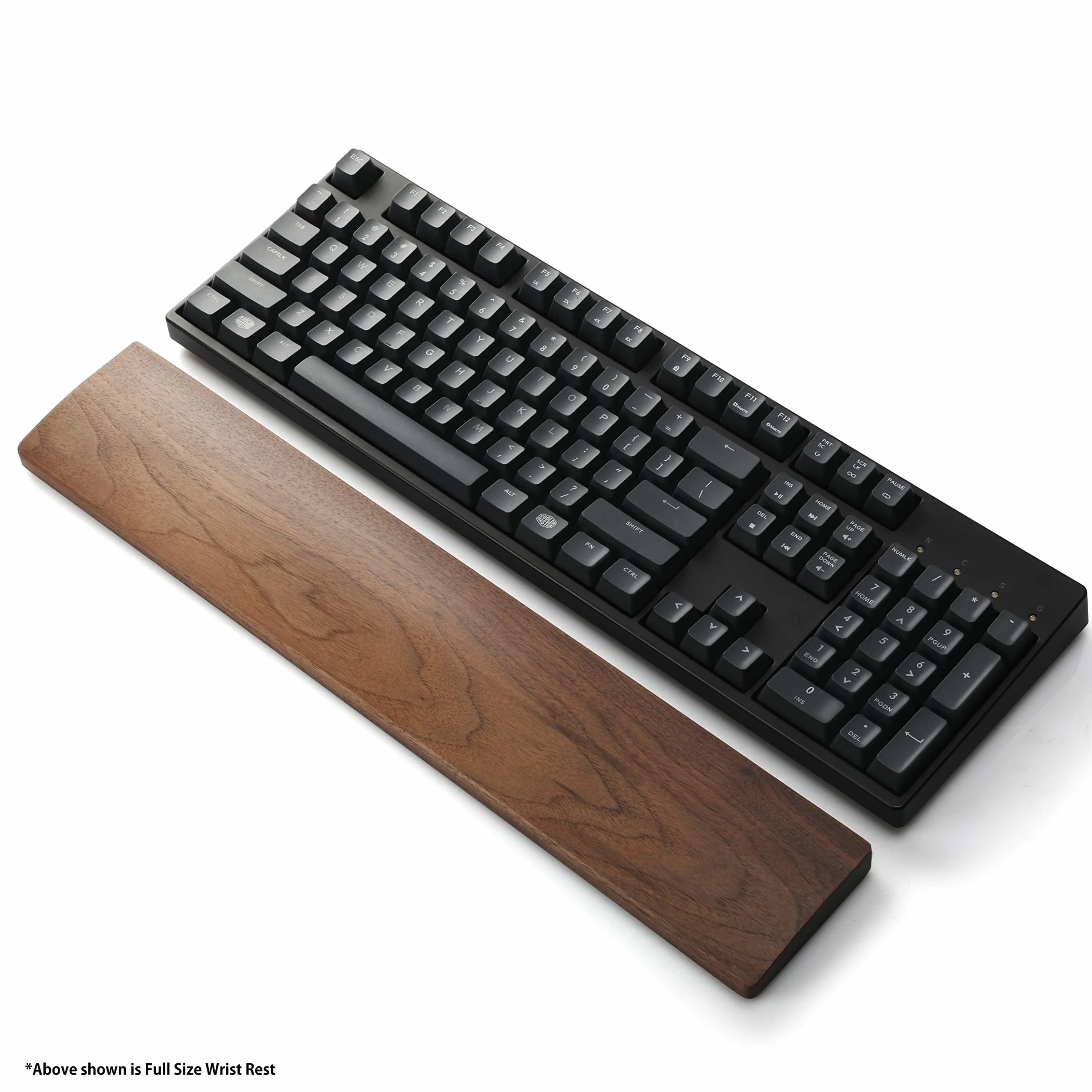 Faluber Drewniana podkładka pod nadgarstek, drewno orzechowe, mechaniczna klawiatura do gier, ergonomiczna, 20 mm