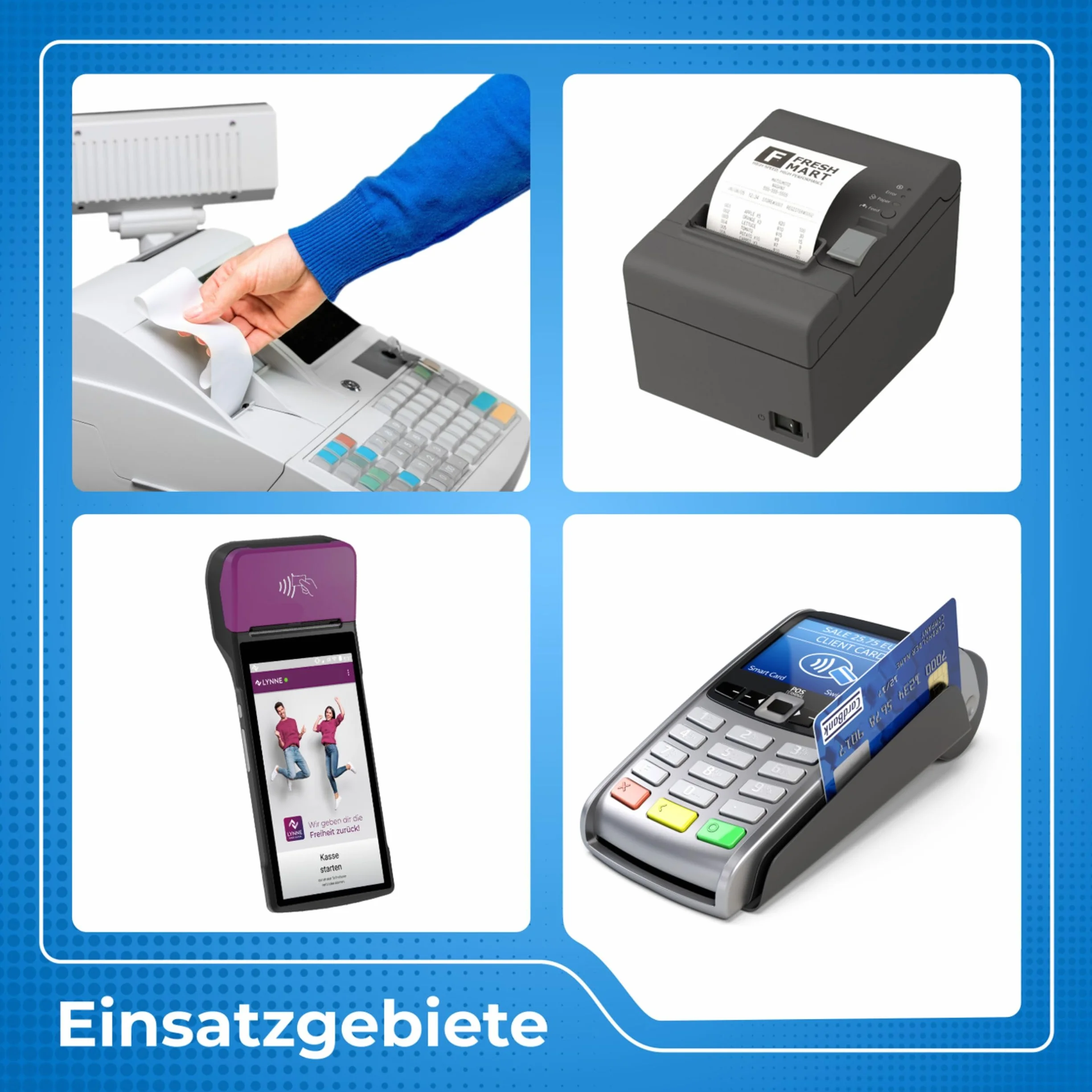 5 x rolki termiczne EC Cash - Szerokość: 57 mm - Średnica: 35 mm - Średnica tulejki: 12 mm - Długość: 14 m - do drukarek bonusowych, terminali EC itp.