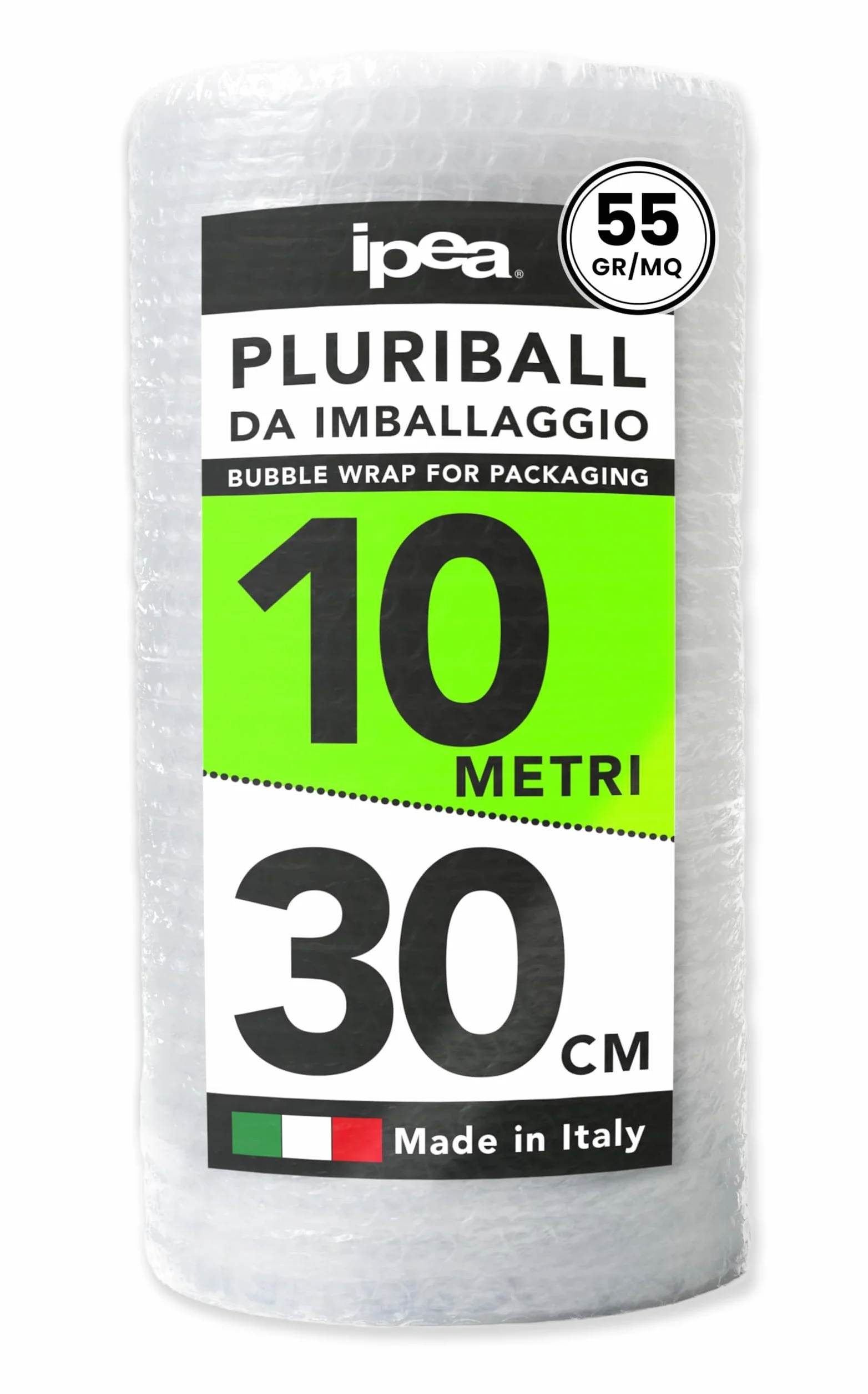IPEA folia foliowa do pakowania i wysyłki – 10 metrów x 30 cm rolki – Made in Italy – pęcherzyki powietrza do ochrony, wyściółki, pakowania przedmiotów w transporcie – Odporny na rozdarcie i wstrząsy