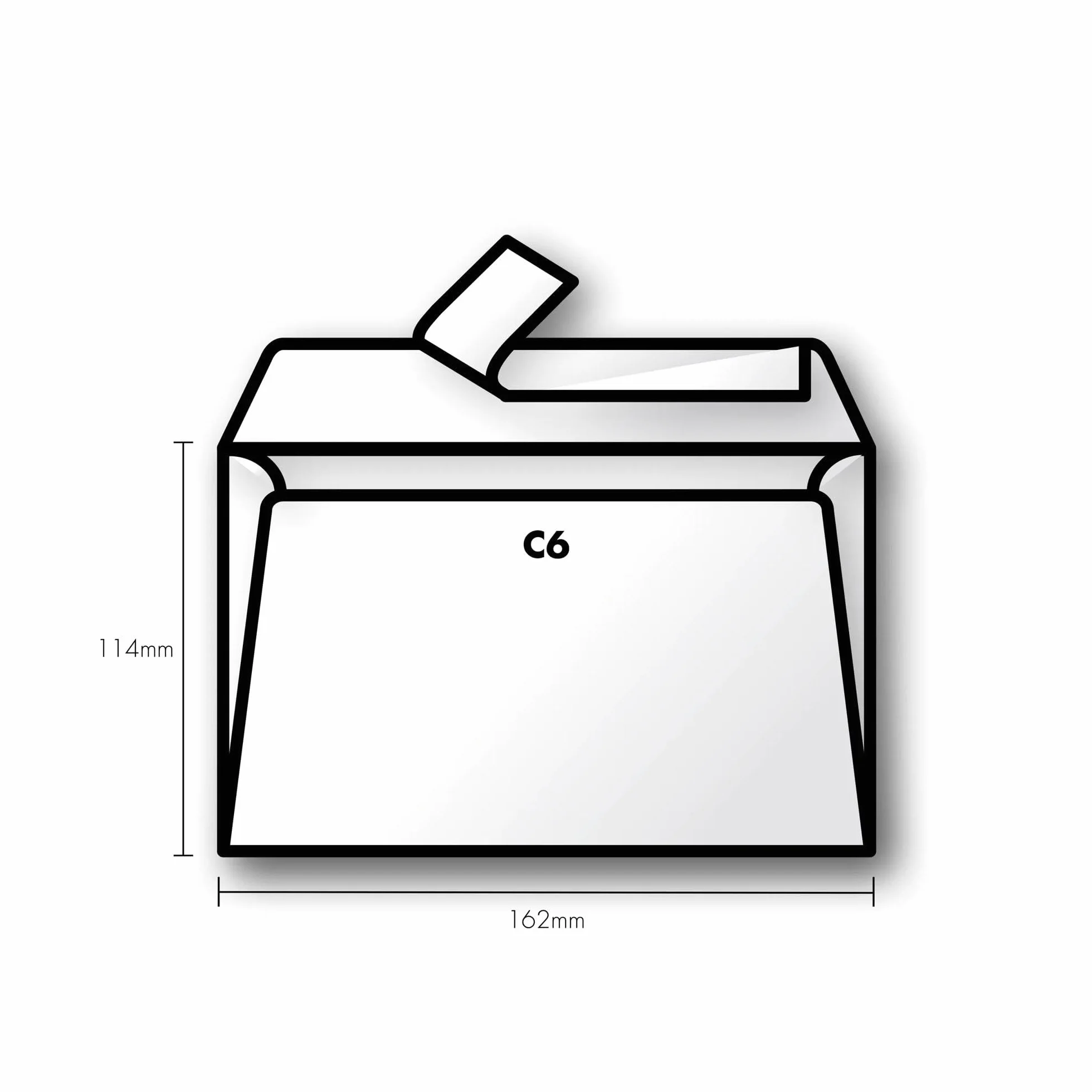 Clairefontaine 5076C Zestaw kopert samoprzylepnych C6 11,4 × 16,2 cm 120 g/m² szałwiowy Pollen