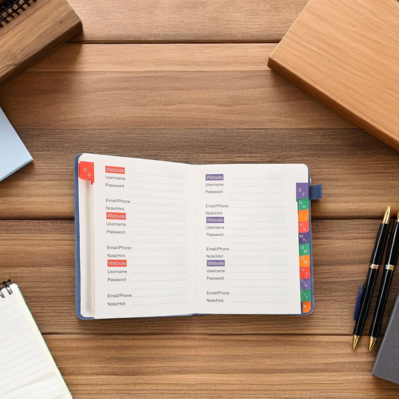 BETOOKY Password Book with Alphabetical Tabs Password Keeper Organizer for Computer Internet Website Logins