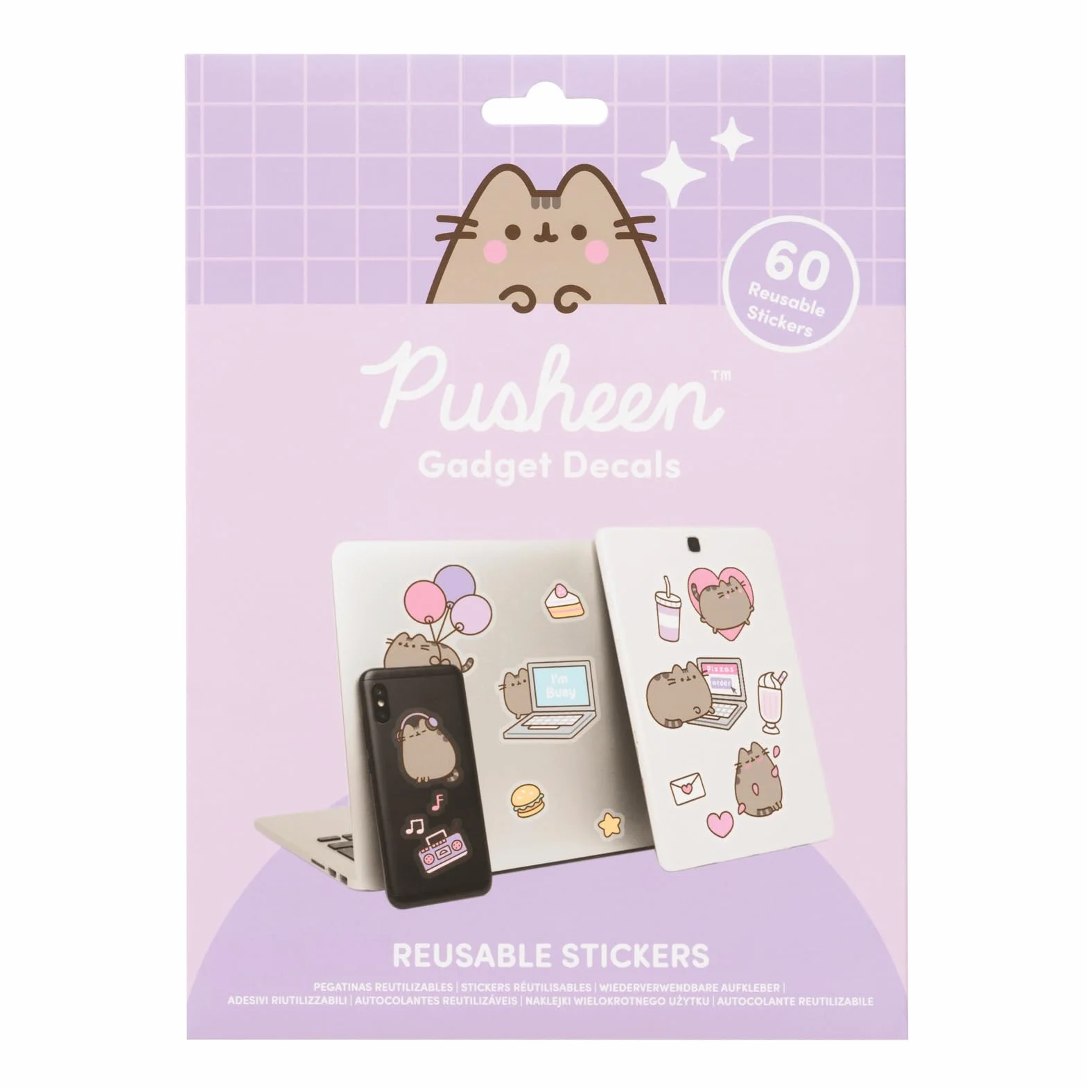 Grupo Erik Pusheen Stickers | Waterproof & Removable, Laptop Stickers For Children & Adults | Pusheen Gifts For Cat Lovers