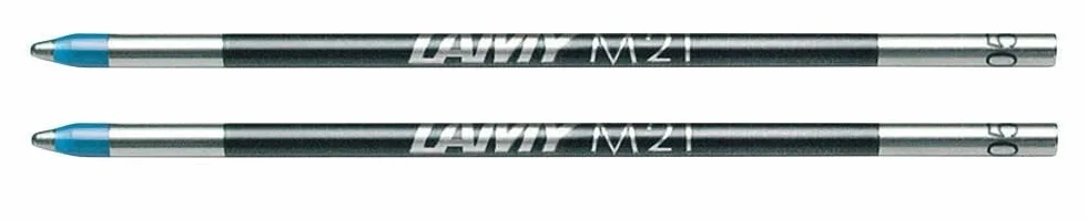 Lamy M21 wkład metalowy o dużej pojemności, oryginalny wkład do wszystkich długopisów wielosystemowych, nieścieralny – średnia szerokość linii – niebieski tusz
