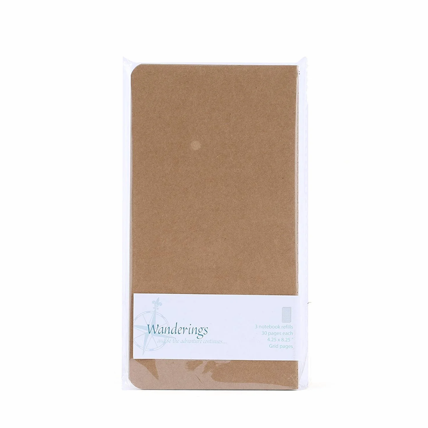Wkładki Do Pamiętnika Podróżnego Normalne - 21 Cm X 11 Cm - Papier W Kratkę - Zestaw 3 - Wkładki Do Szkicownika Do Skórzanych Notesów I Szkicowników Z Możliwością Wielokrotnego Napełniania