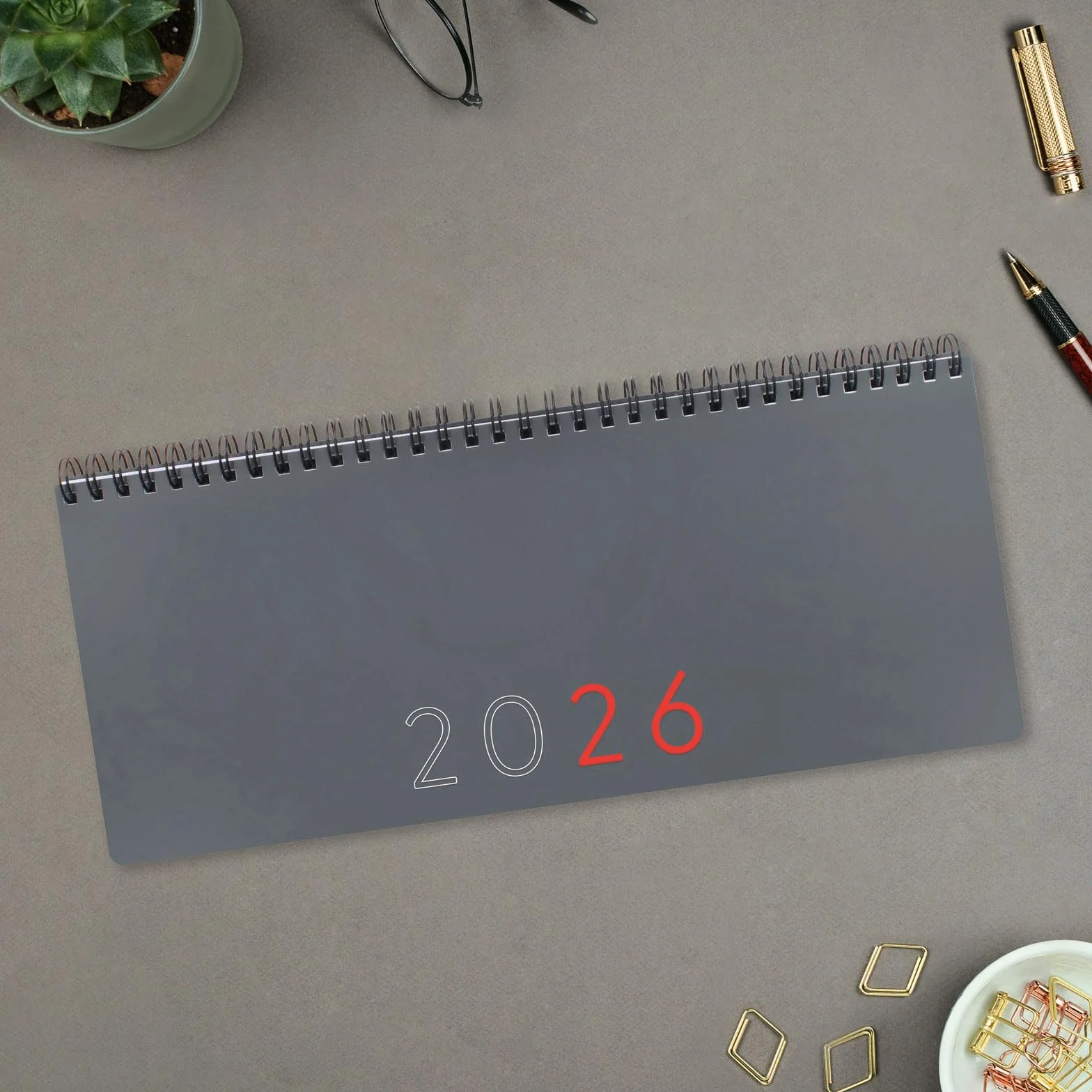 Finocam Diary Planner 2026 Week to View Notes Grey International