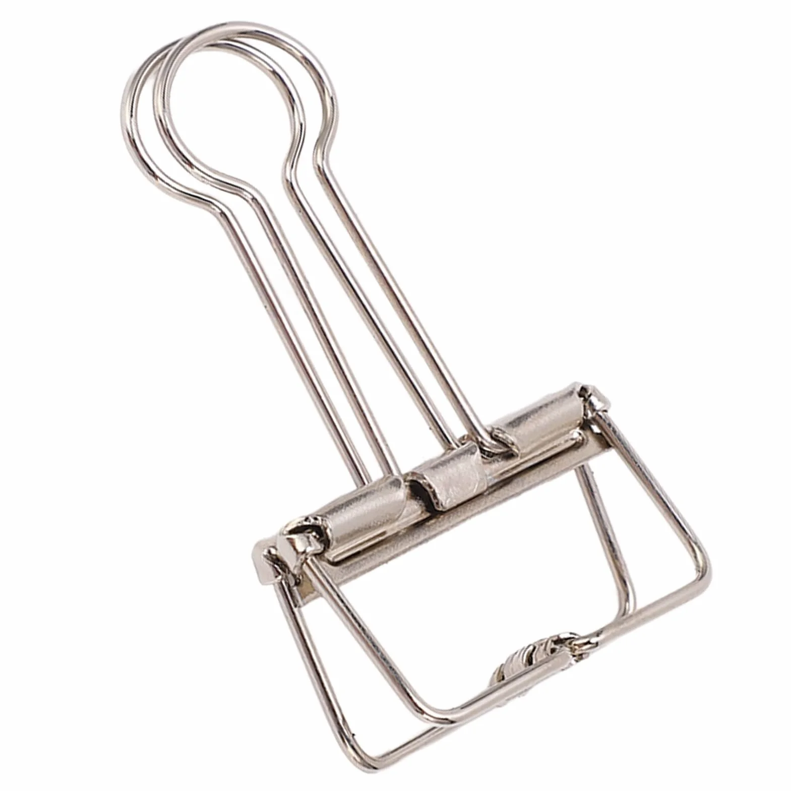 Metalowe Klipsy Biurowe 50 Sztuk 32 mm Srebrne Zaciski Binder