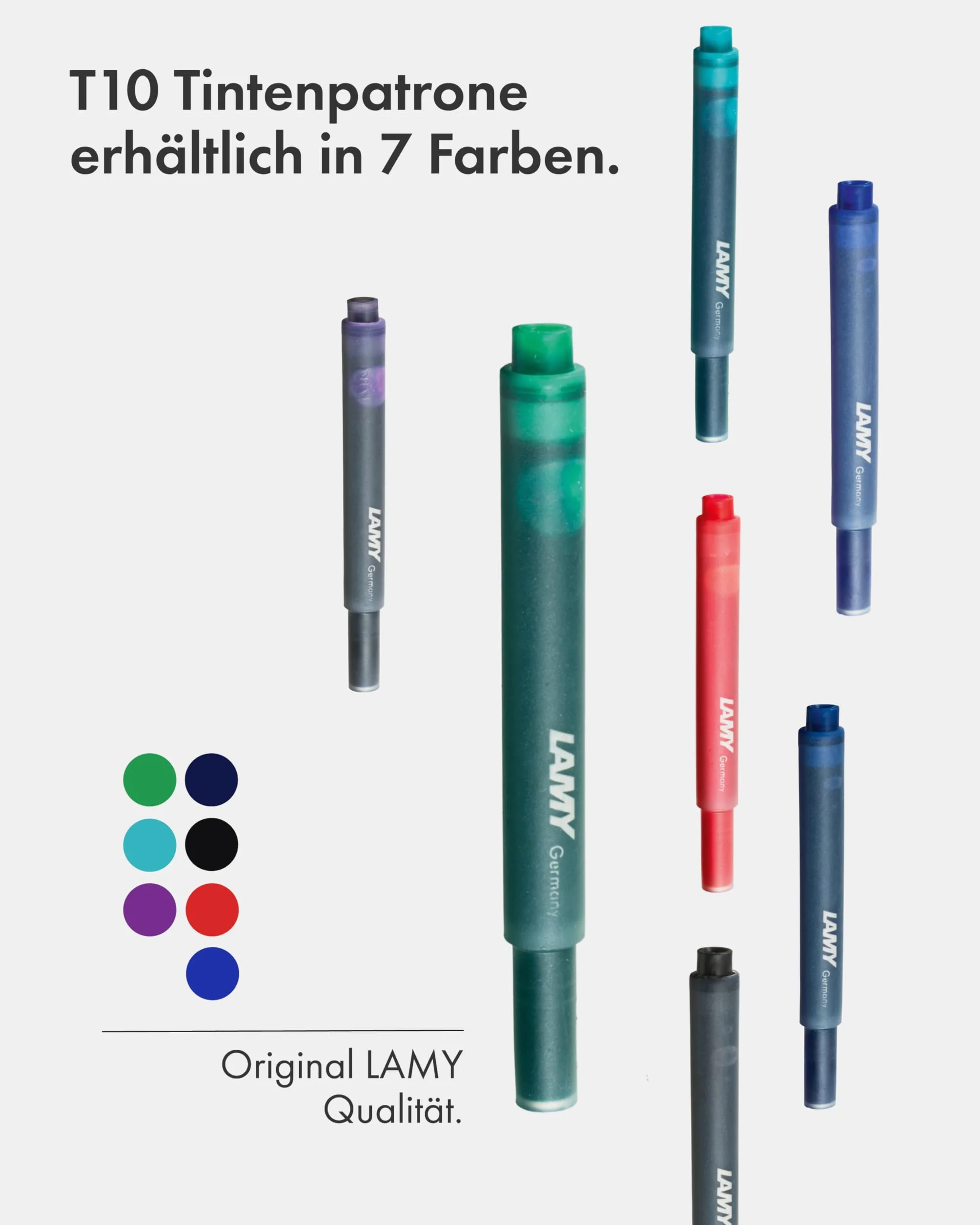 LAMY T10 zestaw 4 wkładów atramentowych zielony 1,25 ml 5 sztuk