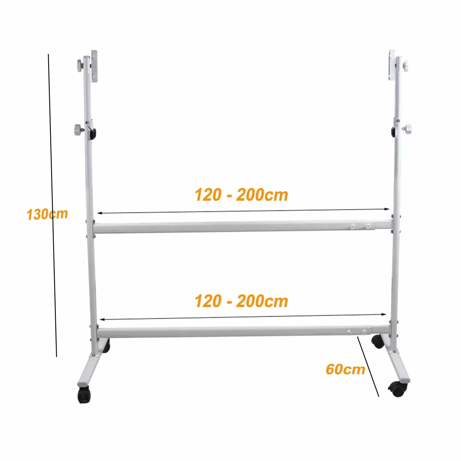 Mobilny regulowany metalowy stojak na tablicę 90 x 120 cm, sztaluga suchościeralna