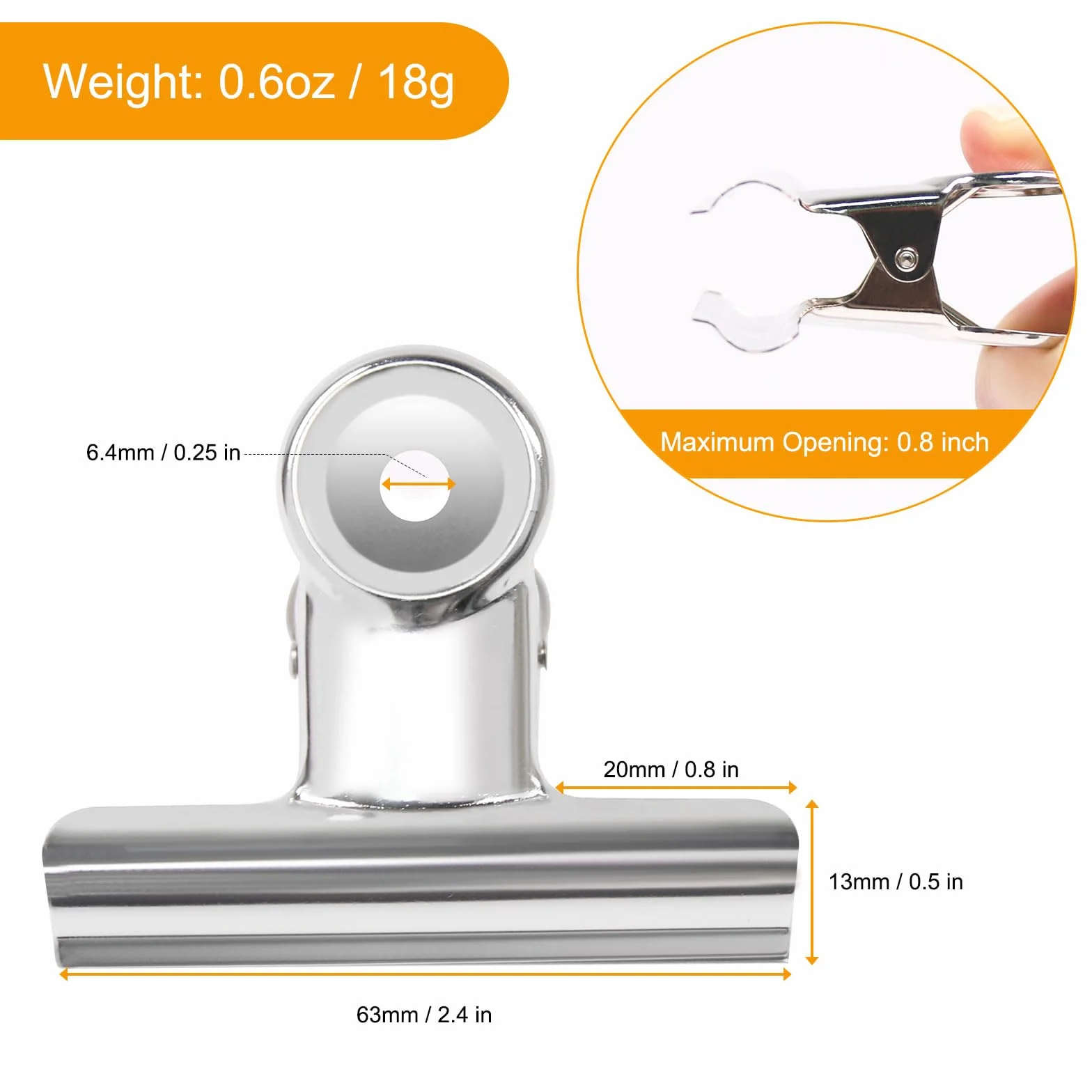Coideal Duże klipsy do papieru metalowe 12 sztuk 5 cm