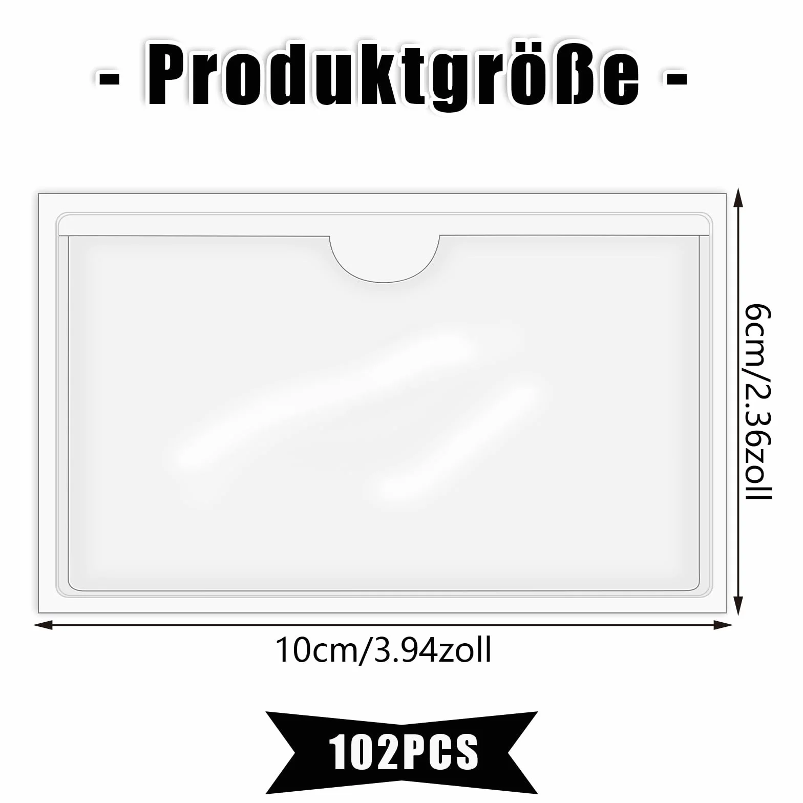 Samoprzylepne uchwyty na etykiety 10x6 cm wodoodporne przezroczyste
