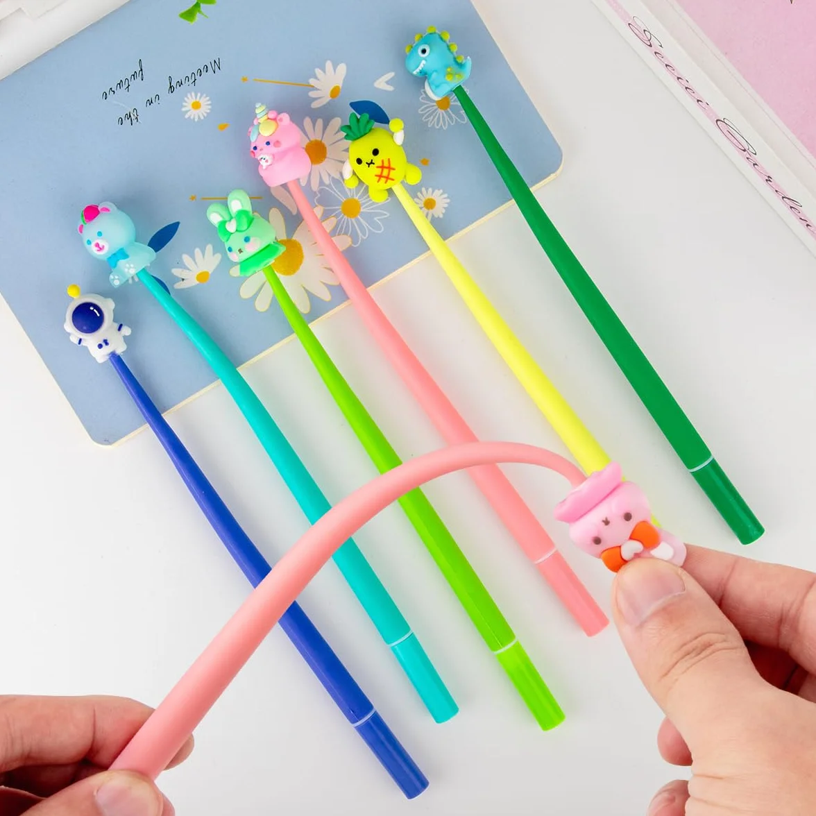 Zestaw 30 długopisów żelowych Kawaii fidget squishy dla dzieci upominki urodziny