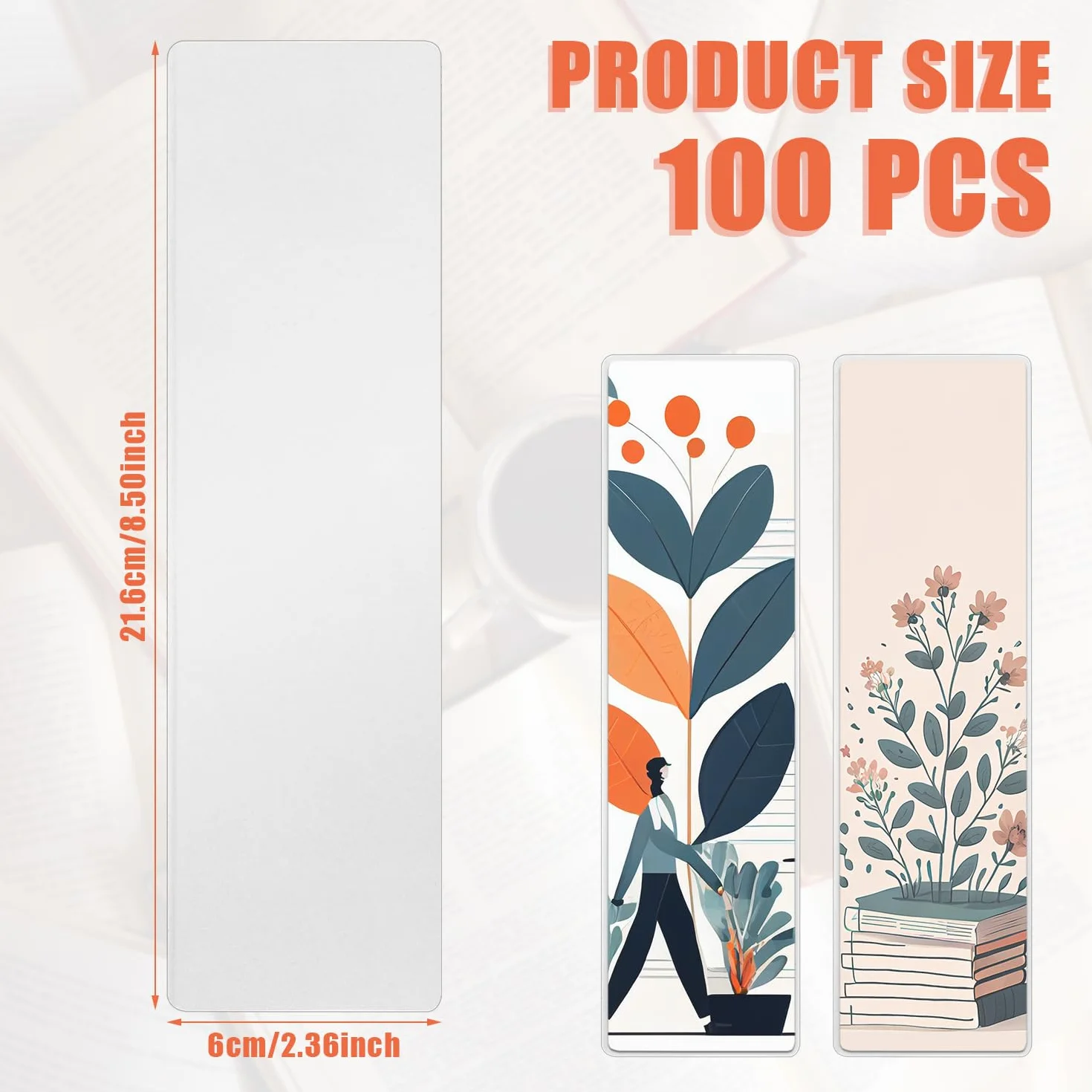 Folie do Laminowania Zakladek 6x21,6cm 0,125mm Przezroczyste 100 szt.