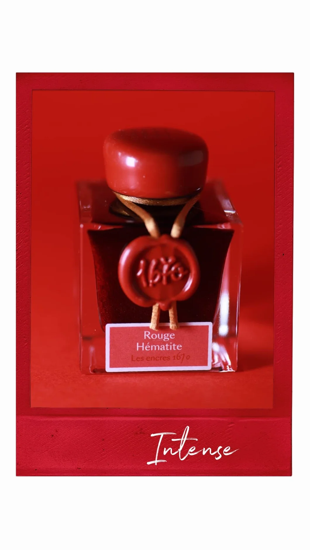Jacques Herbin 1670 Hematytowa czerwień Atrament 50 ml z drobinkami złota