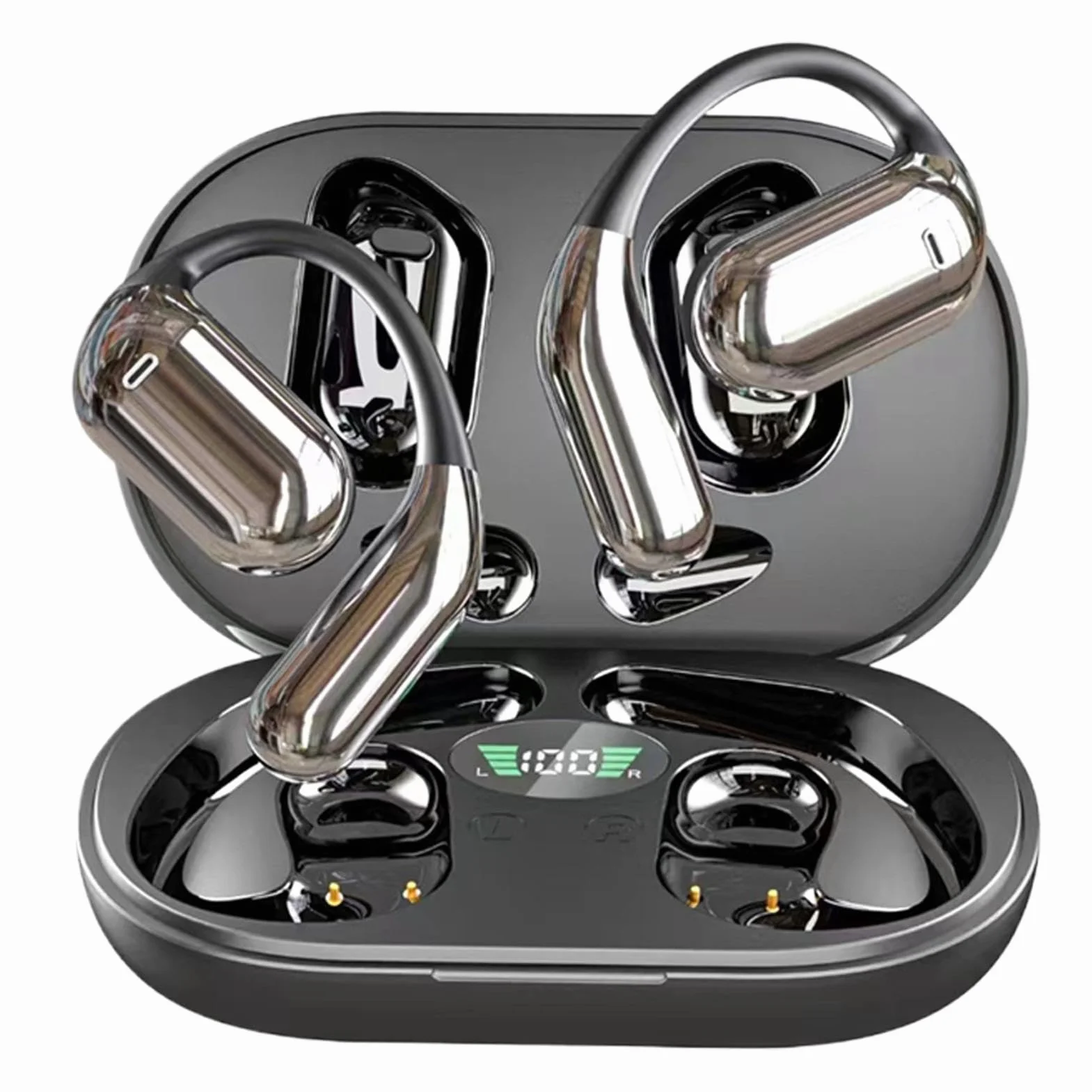Ai Translator Earbuds, Type-C Charging Device, 144 Languages Headphone, Real Time Long Battery Life Connects with App for Everyday, 5.91x4.09x1.18 Inches