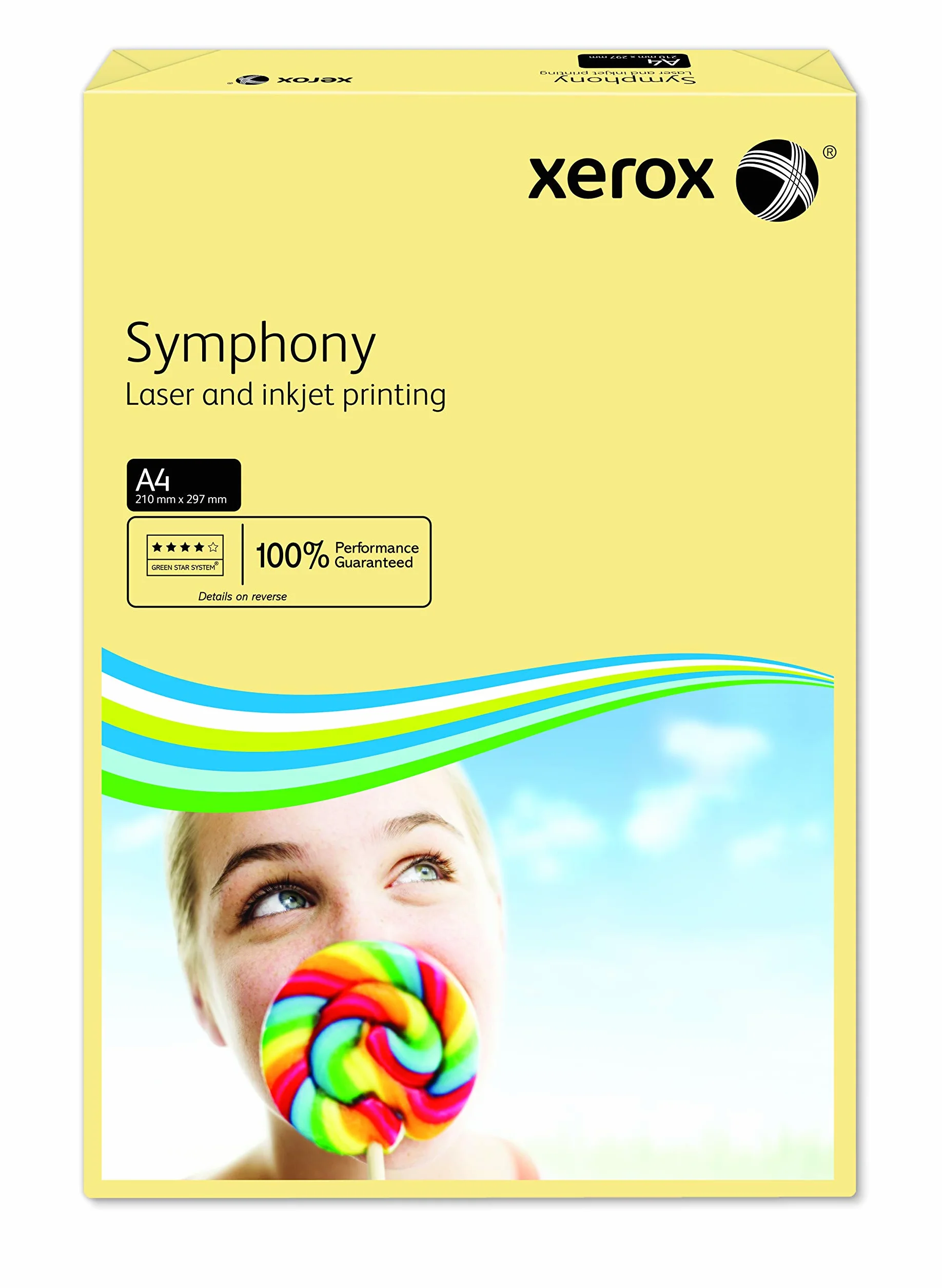 Xerox 003R93219 kolorowy papier do drukarek, symphony, pastelowy DIN A4, 160 g/m², 250 arkuszy w opakowaniu, kość słoniowa