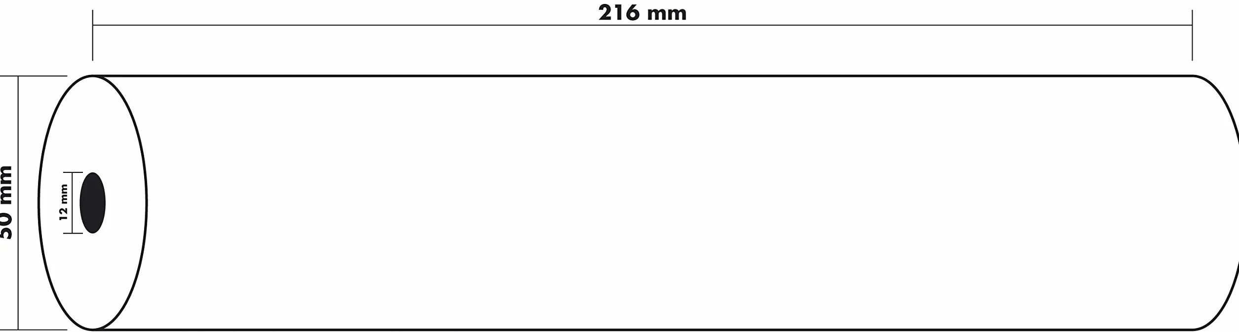 Exacompta - Ref 40925E - Rolka papieru do faksu - 210 mm szerokość x 50 mm wysokość x 30 m długość, odpowiednia dla większości faksów, papier 55 g/m2, rdzeń 12 mm - (1 szt.)