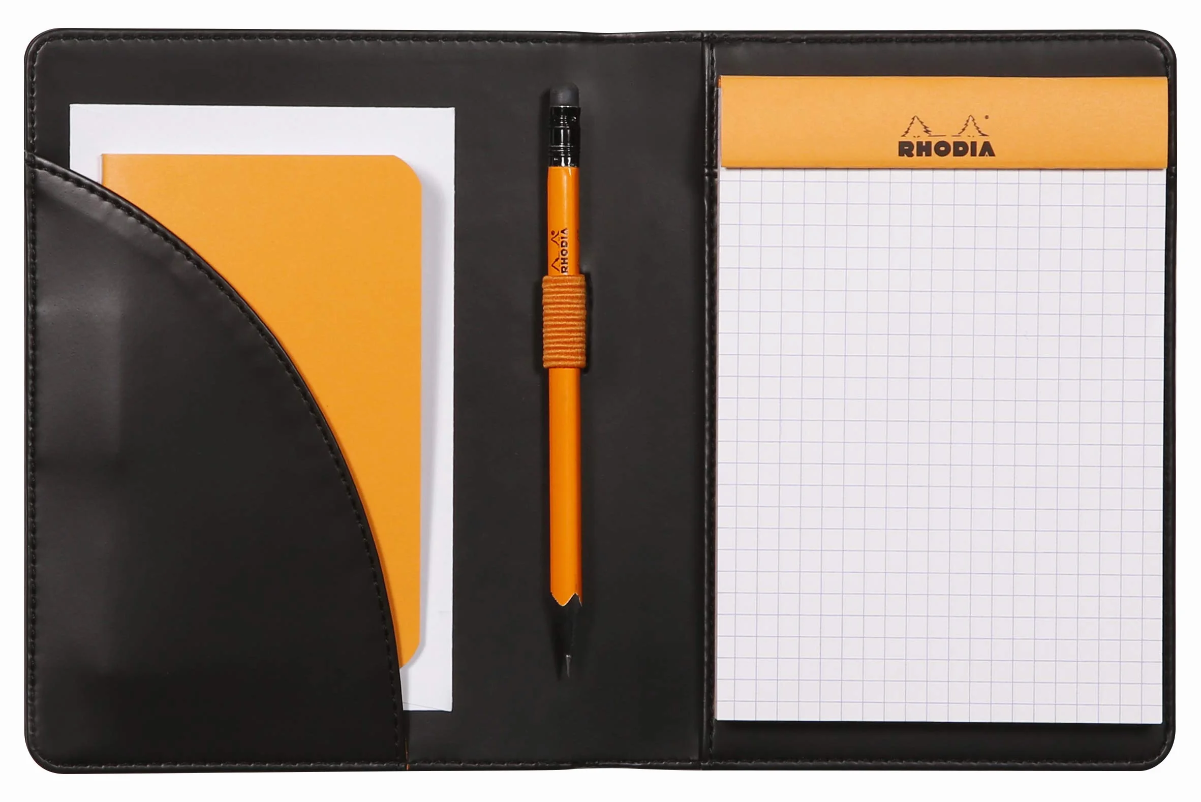 RHODIA 213009C – Teczka na notatnik i dokumenty N°13 Różane Drewno – do notatników i notesów w formacie A6 (10,5 x 14,8 cm) – włoska skóra ekologiczna premium