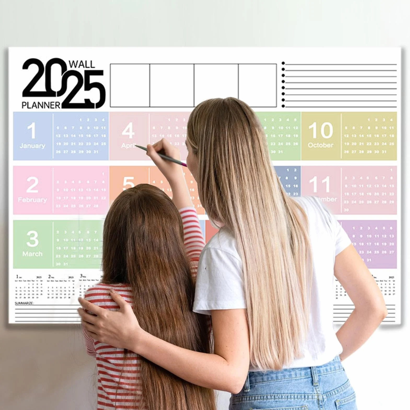 Kalendarz ?cienny 2025 12 miesi?cy, planer roczny 2025 - ca?oroczny kalendarz ?cienny | akcesoria do dekoracji domu, planer od stycznia 2025 r. do grudnia 2025 r. dla dzieci i doros?ych