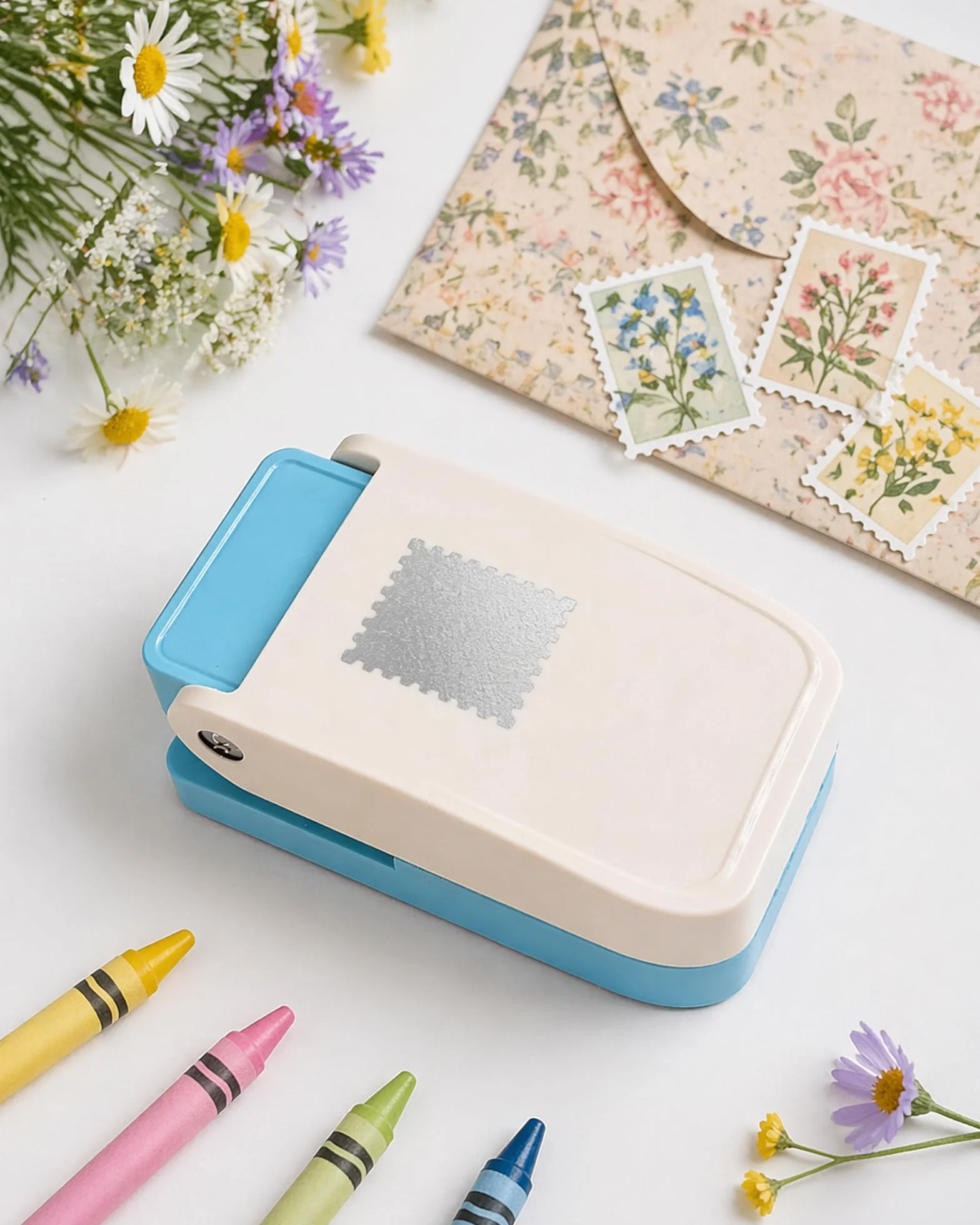 Dziurkacz Ozdobny Znaczek, 2x2,5cm Prostokątny Dziurkacz do Papieru, Dziurkacz Dźwigniowy do DIY, Scrapbookingu, Tworzenia Kartek i Prac Plastycznych